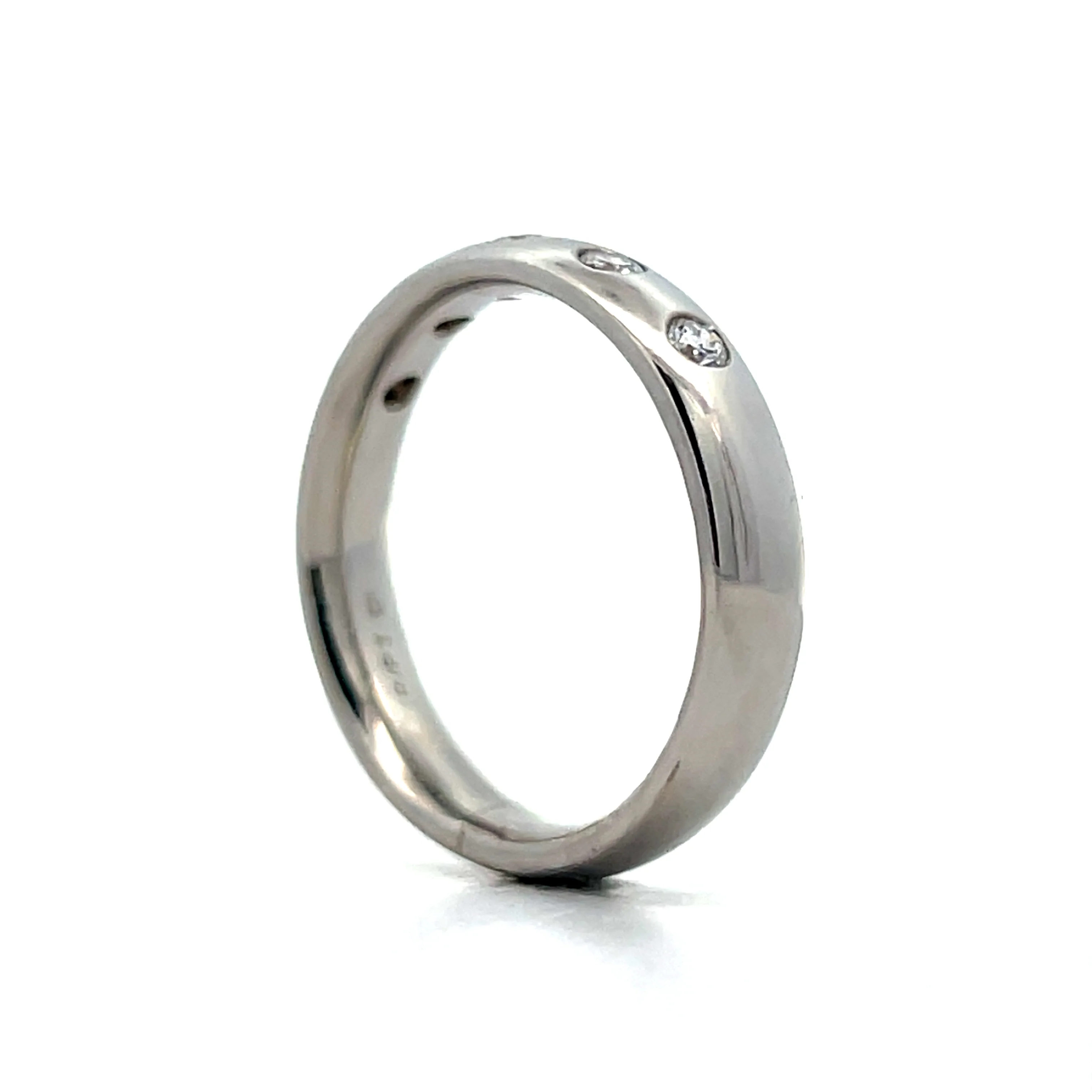 .55 Mens Flush Set Diamond Wedding Band in Platinum - Image 5