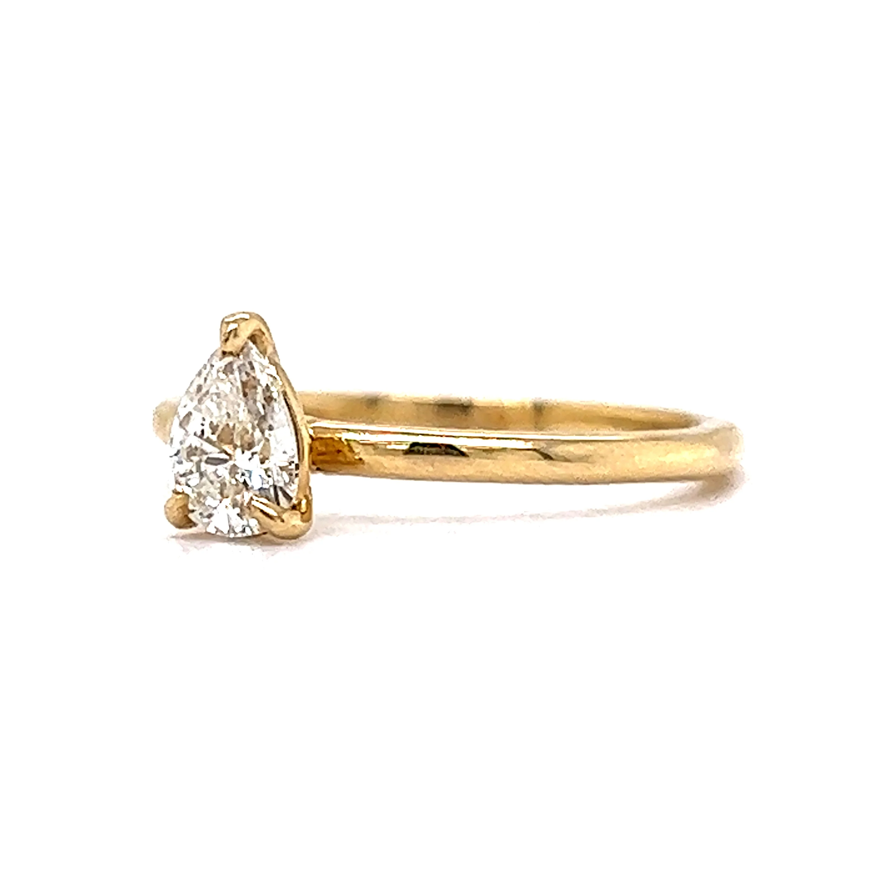 .55 Pear Cut Solitaire Diamond Engagement Ring in 14k - Image 2