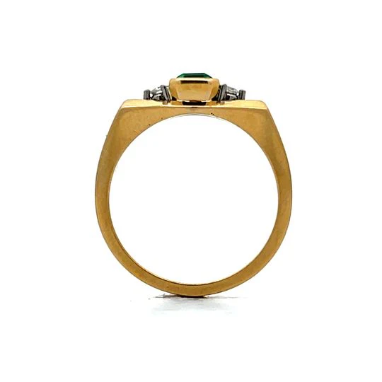 .55 Square Cut Emerald Cocktail Ring in 18k Yellow Gold - Image 4
