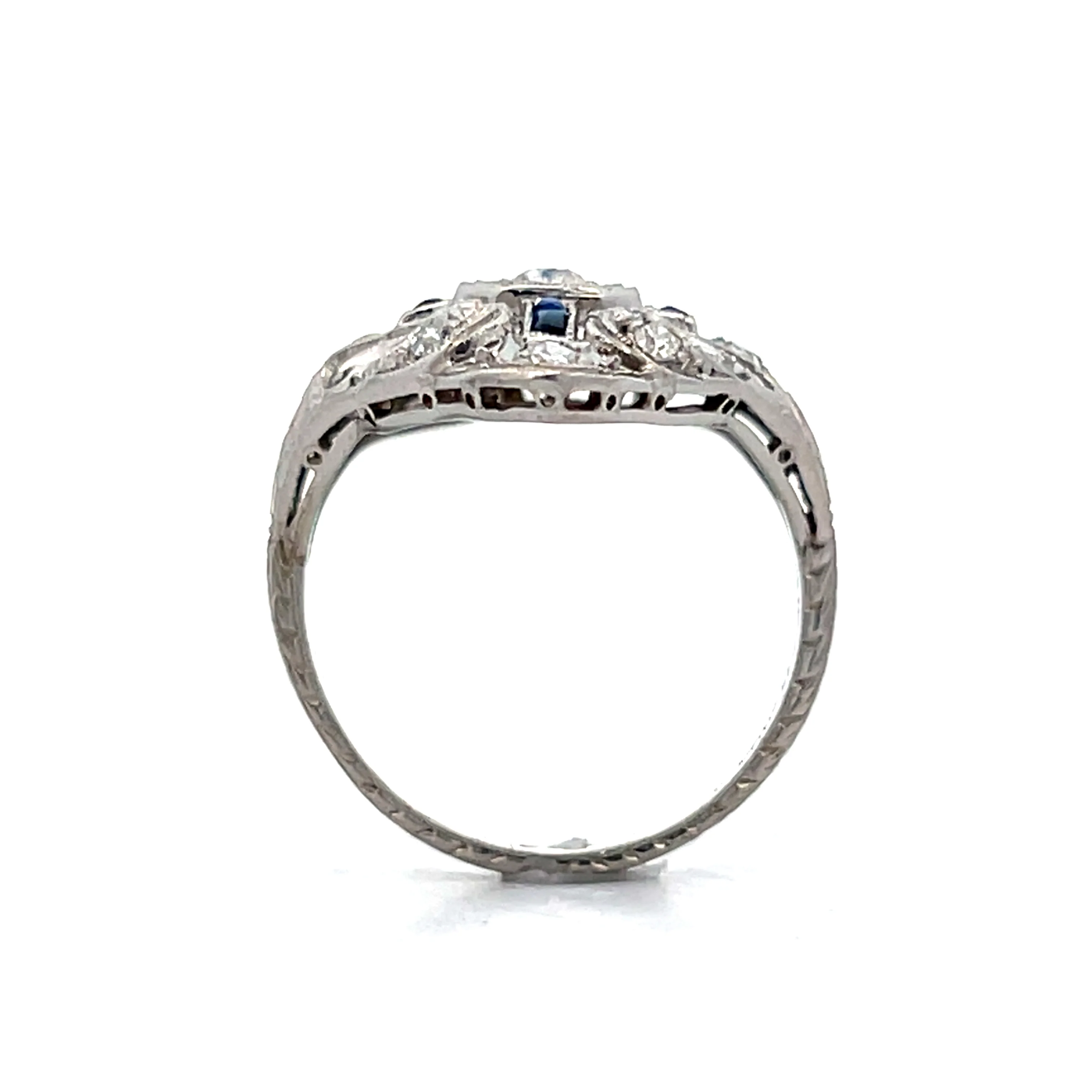 .55 Vintage Art Deco Diamond Cocktail Ring in Platinum - Image 4