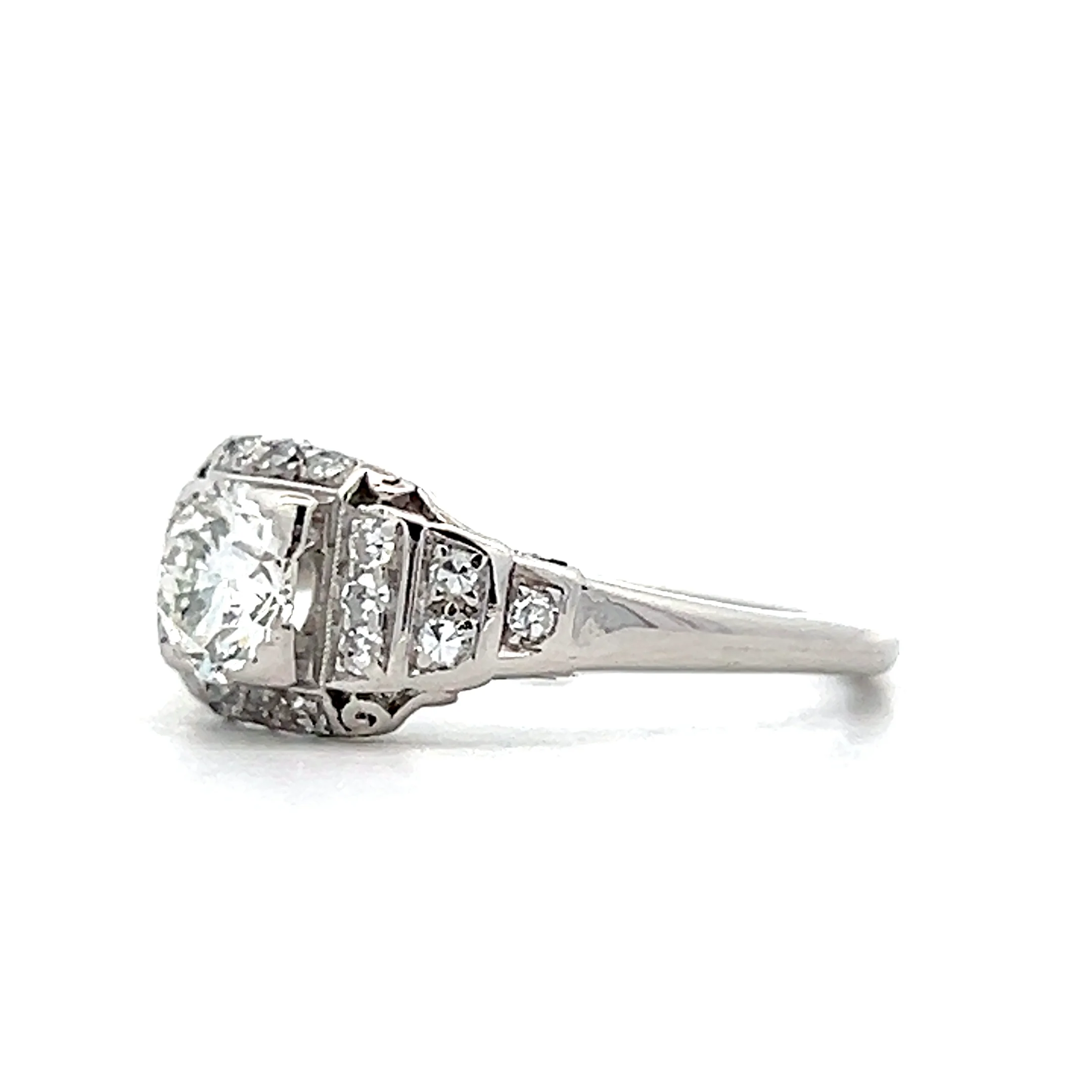 .55 Vintage Deco Diamond Engagement Ring in Platinum - Image 2