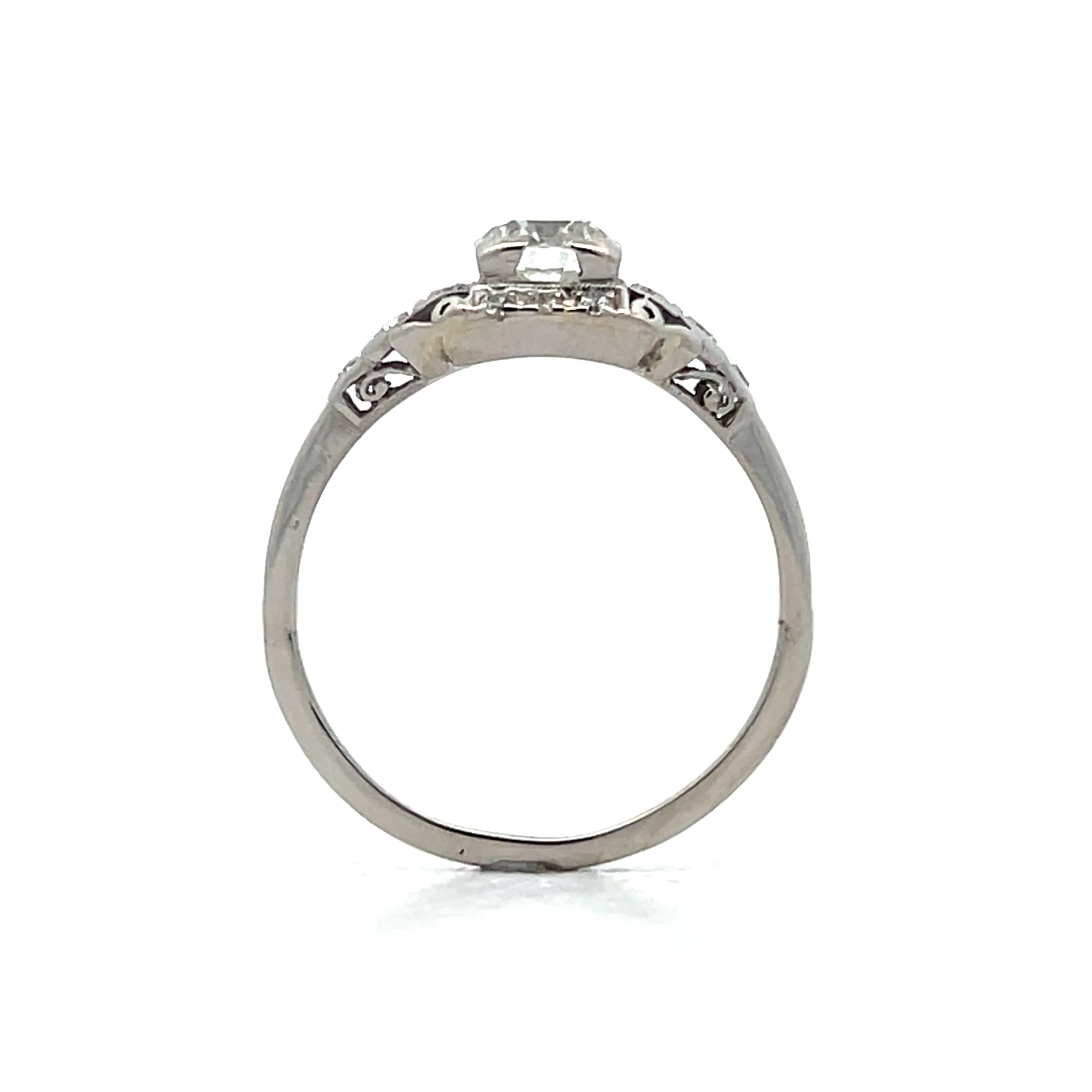 .55 Vintage Deco Diamond Engagement Ring in Platinum - Image 4