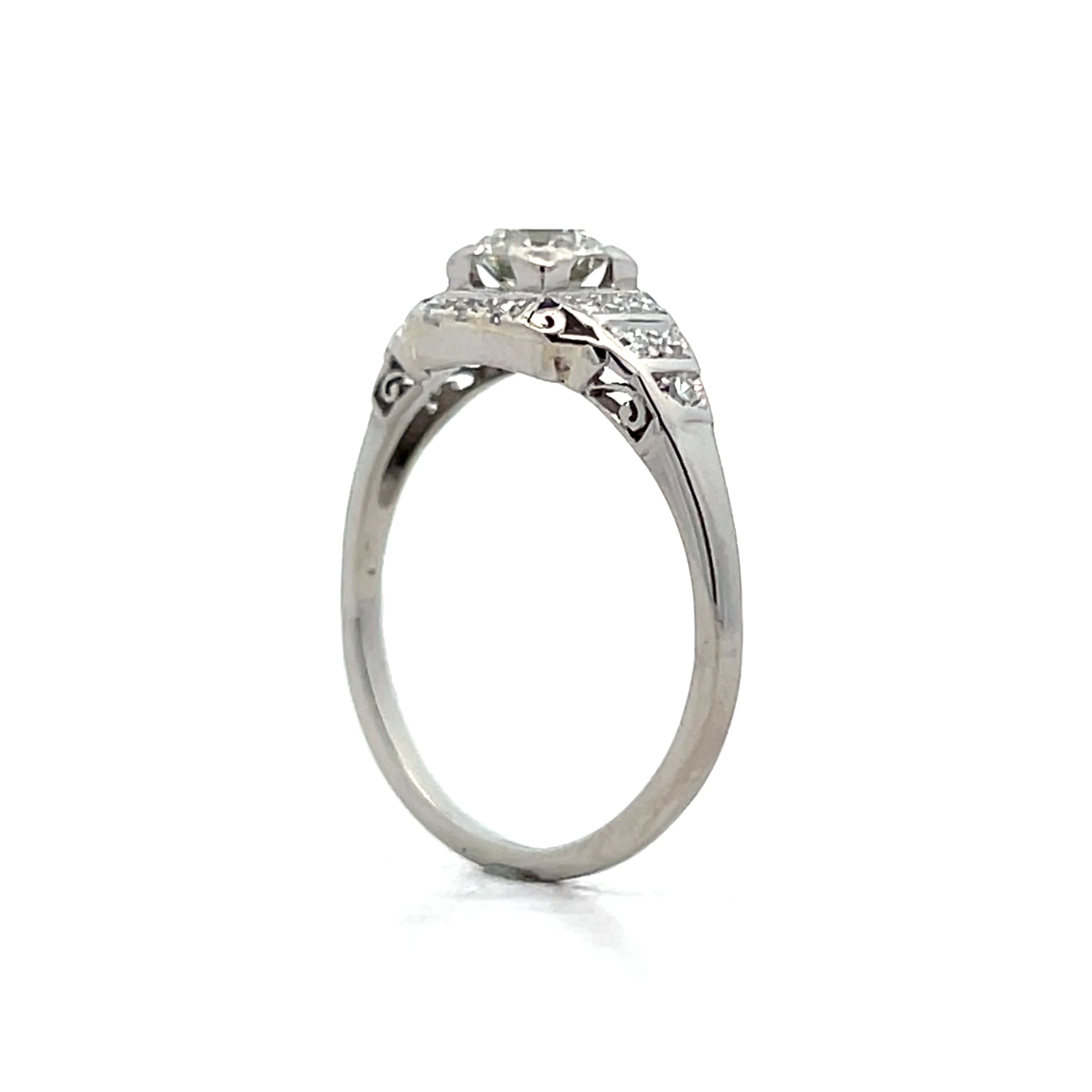 .55 Vintage Deco Diamond Engagement Ring in Platinum - Image 5