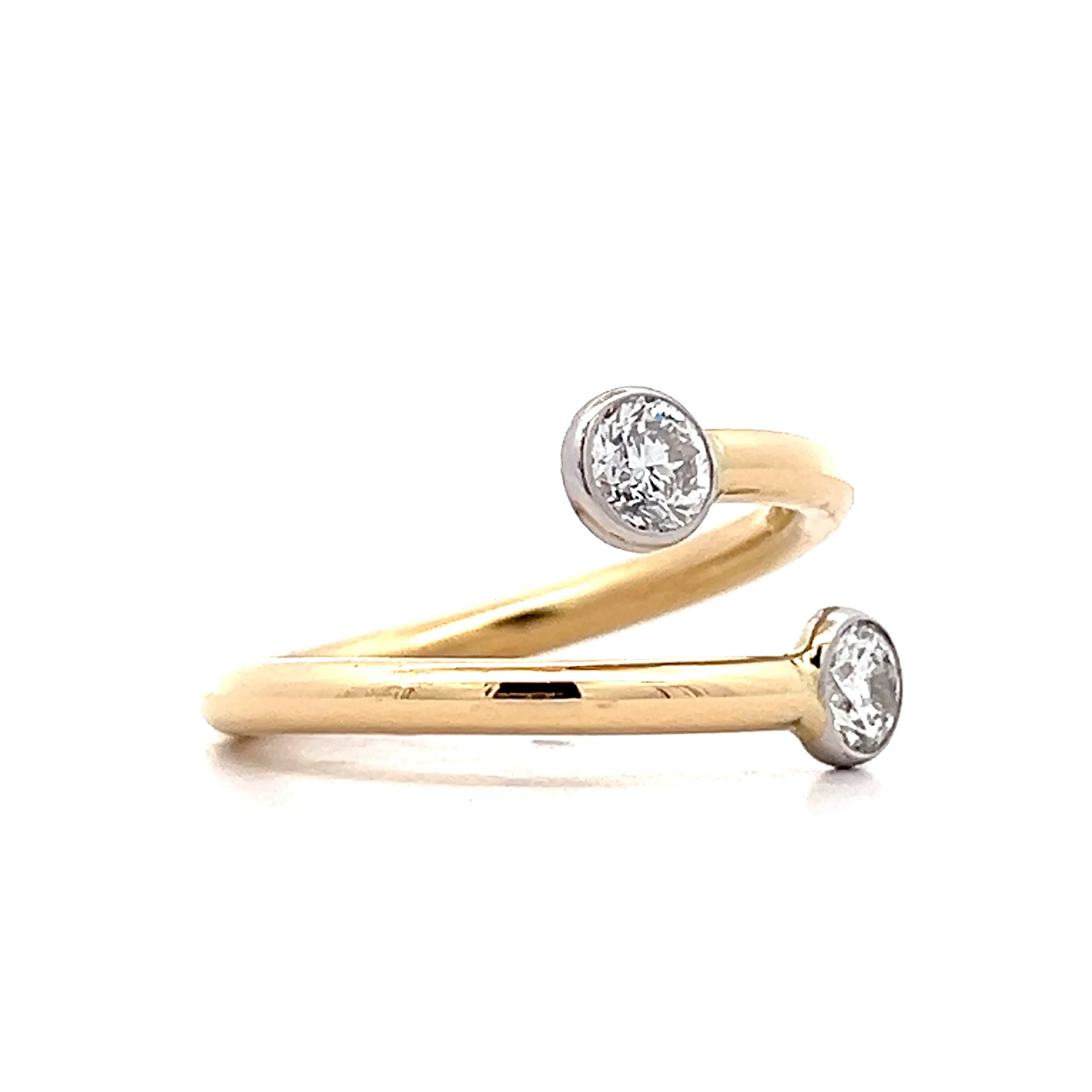 .56 Diamond Bypass Cocktail Ring in Platinum - Image 3