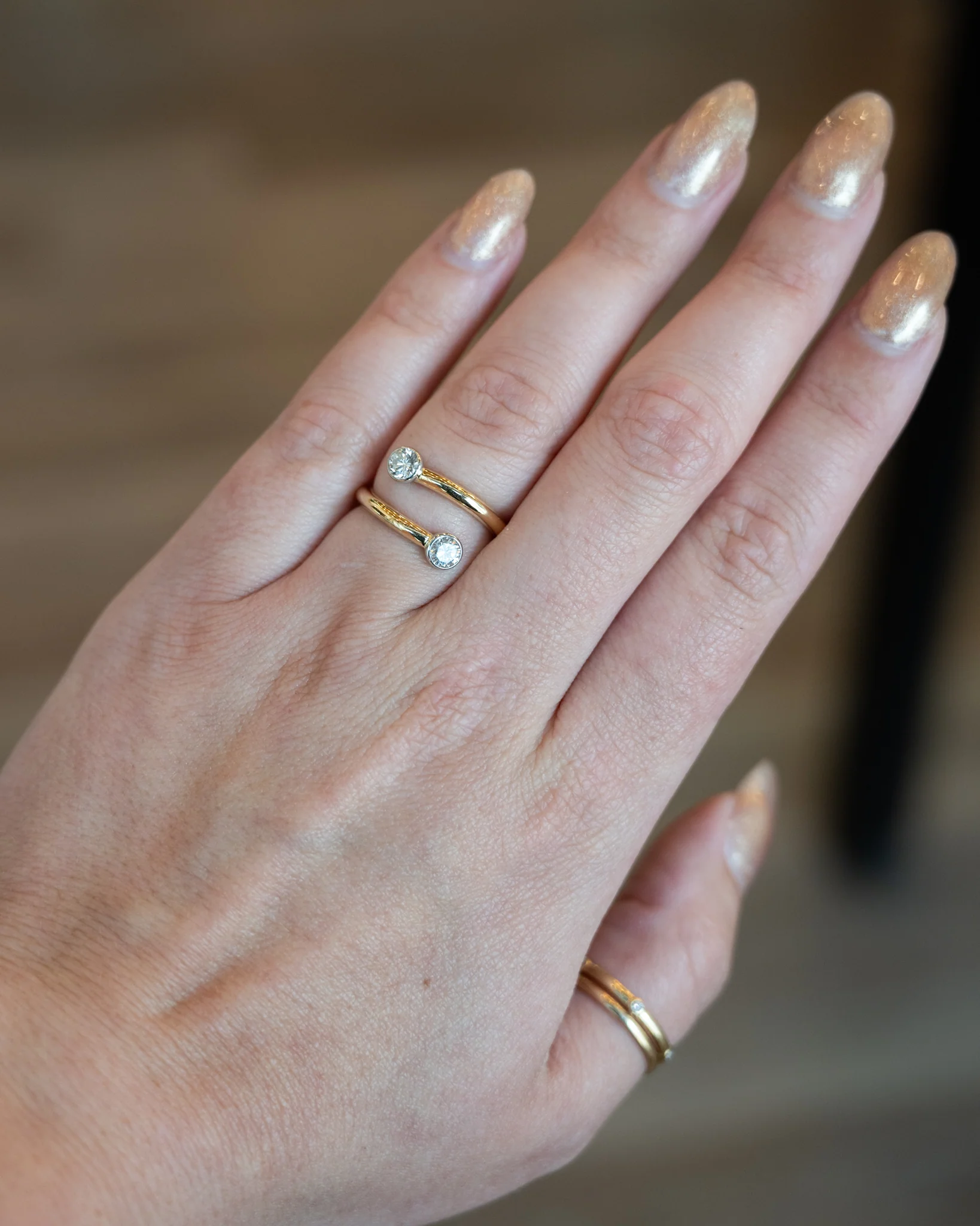 .56 Diamond Bypass Cocktail Ring in Platinum - Image 6