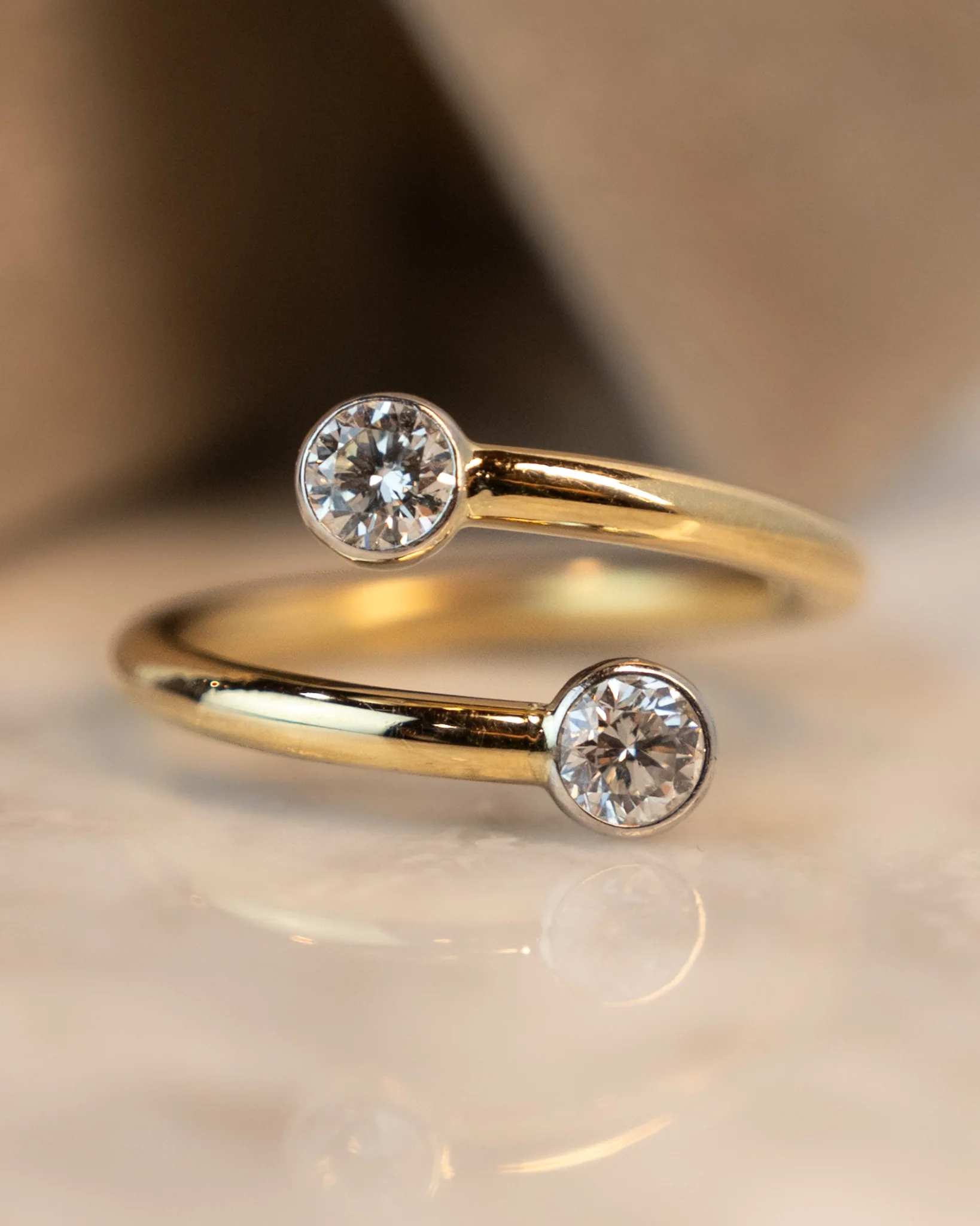 .56 Diamond Bypass Cocktail Ring in Platinum - Image 7
