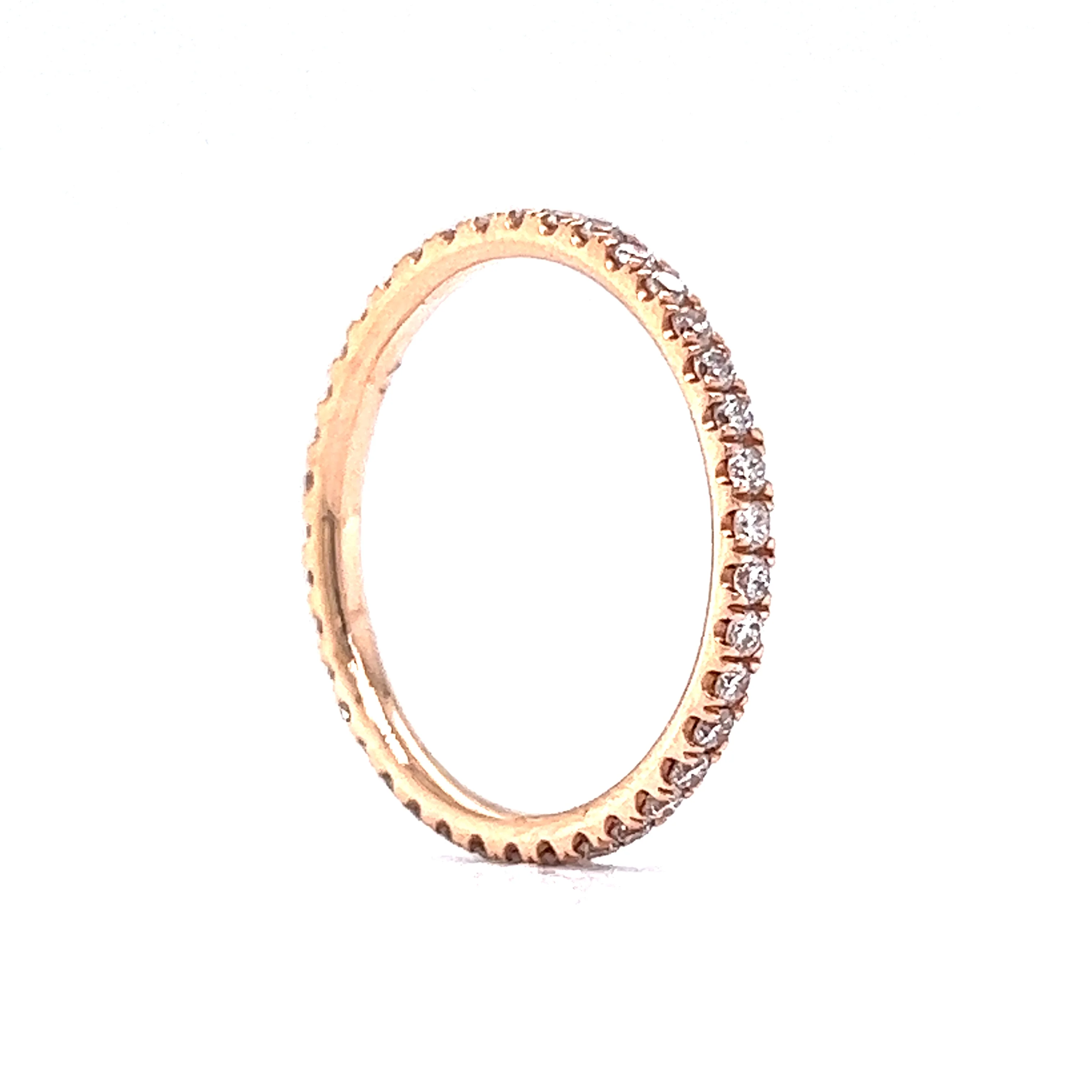 .56 Diamond Eternity Wedding Band in 14k Rose Gold - Image 5