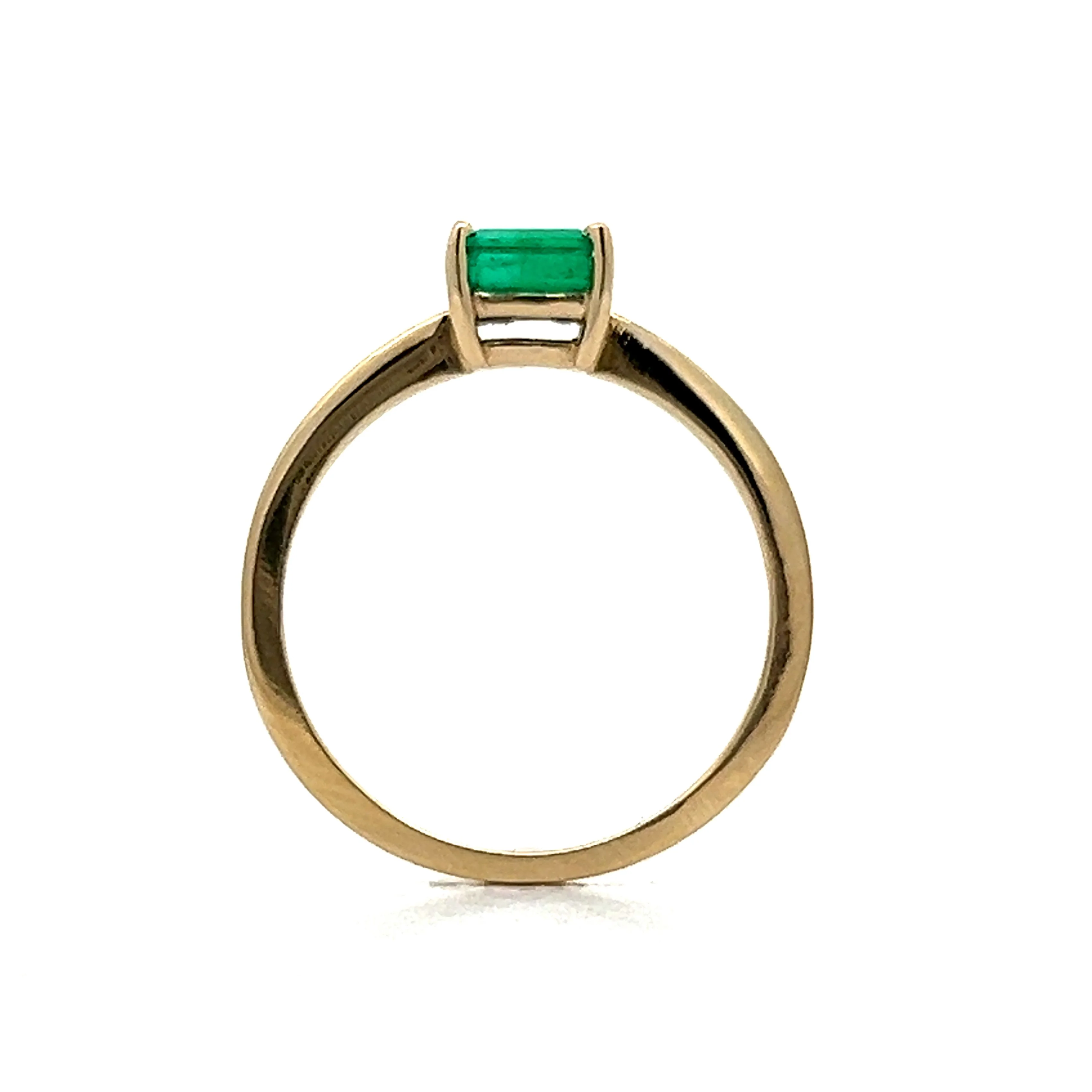 .56 Emerald Stacking Ring in 14k Yellow Gold - Image 4