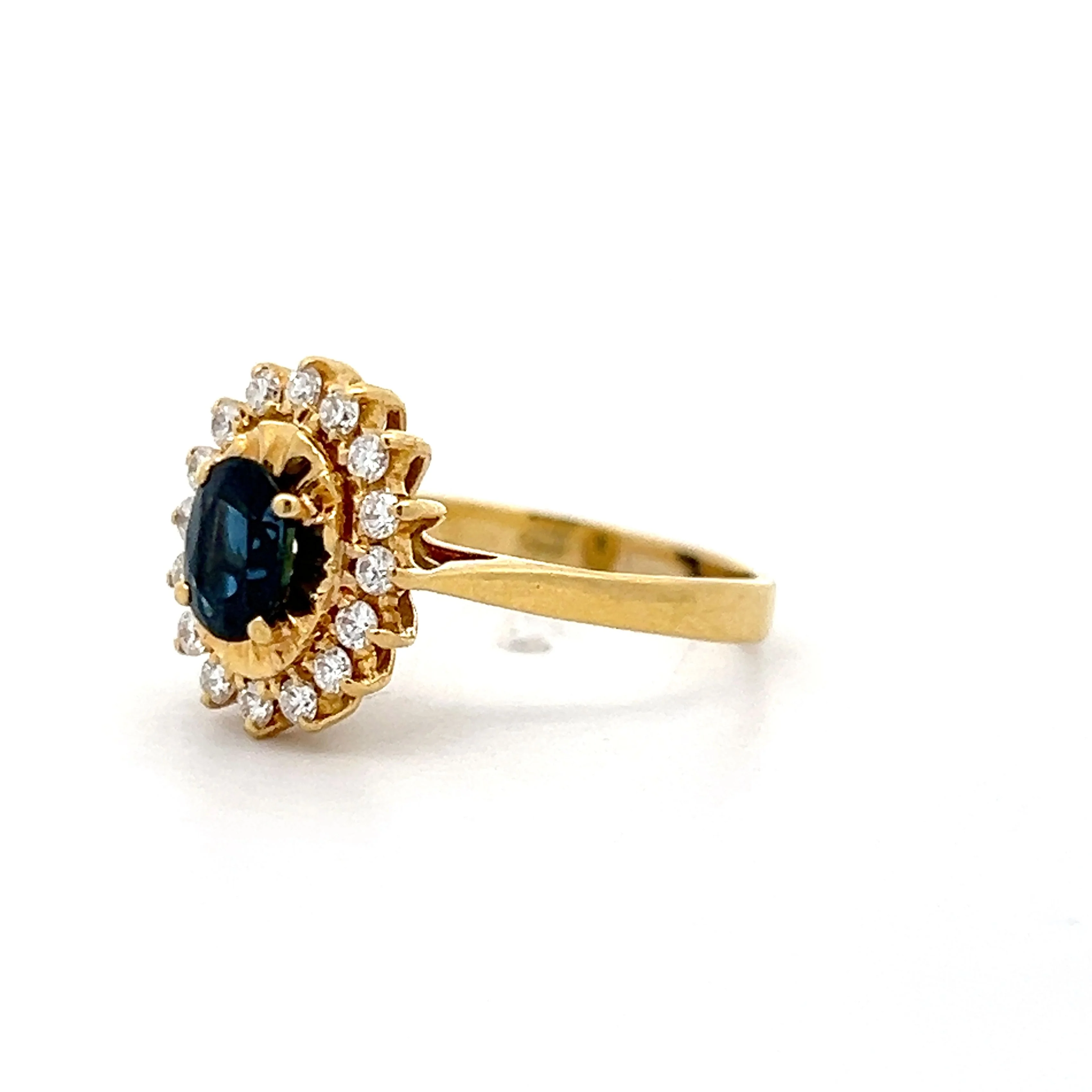 .56 Oval Sapphire & Diamond Engagement Ring in 18k - Image 2