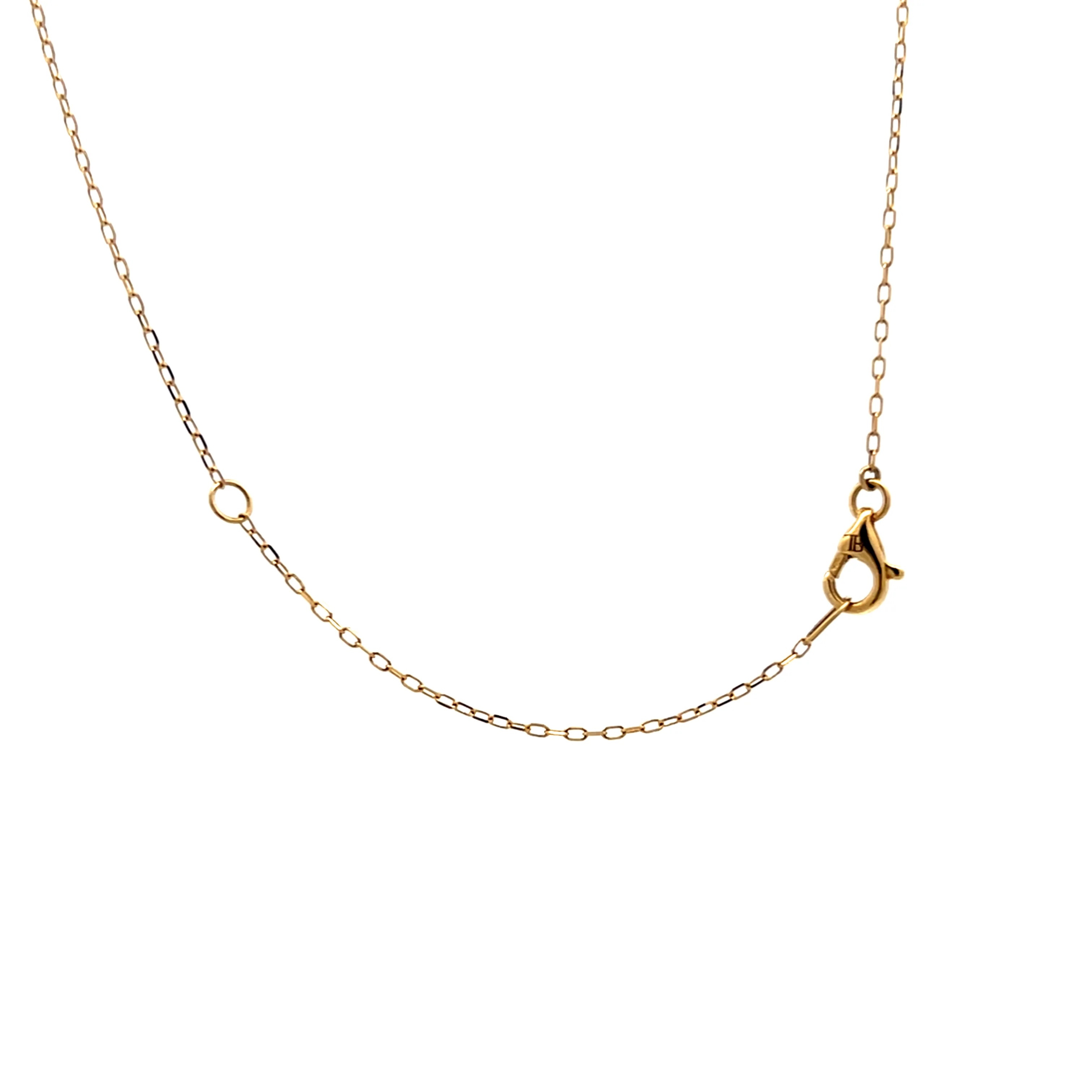 .56 Rainbow Gemstone Bar Pendant Necklace in 14k - Image 4