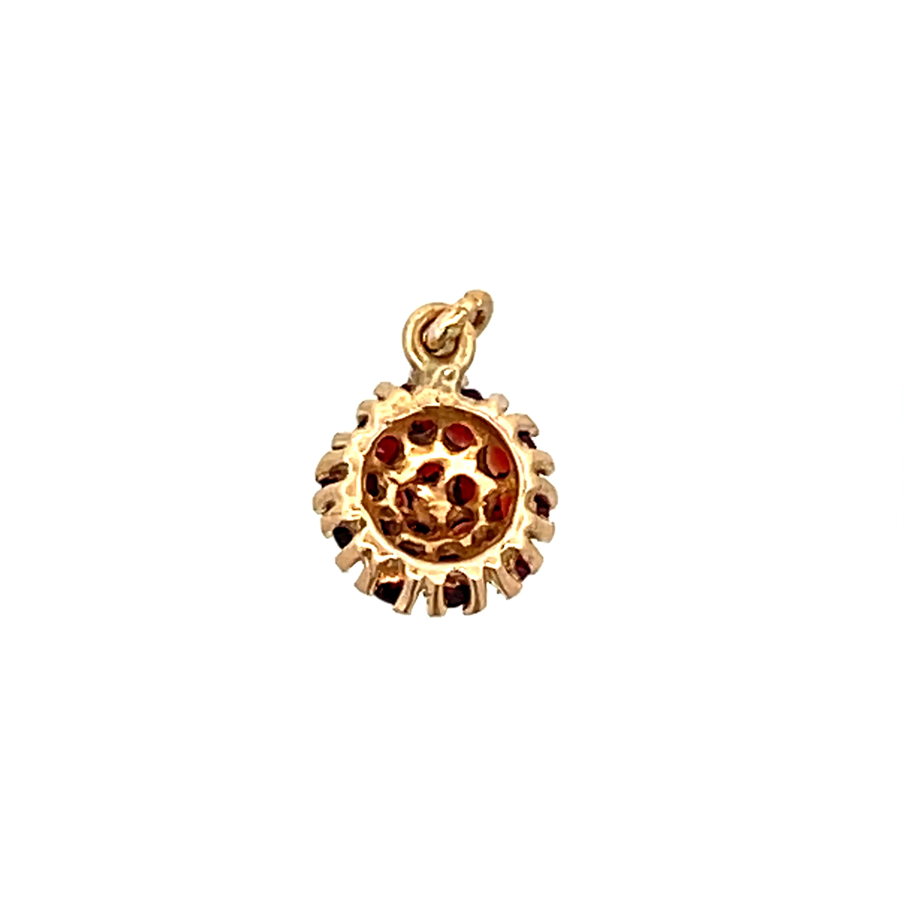 .56 Vintage Mid-Century Garnet Charm 14k - Image 2