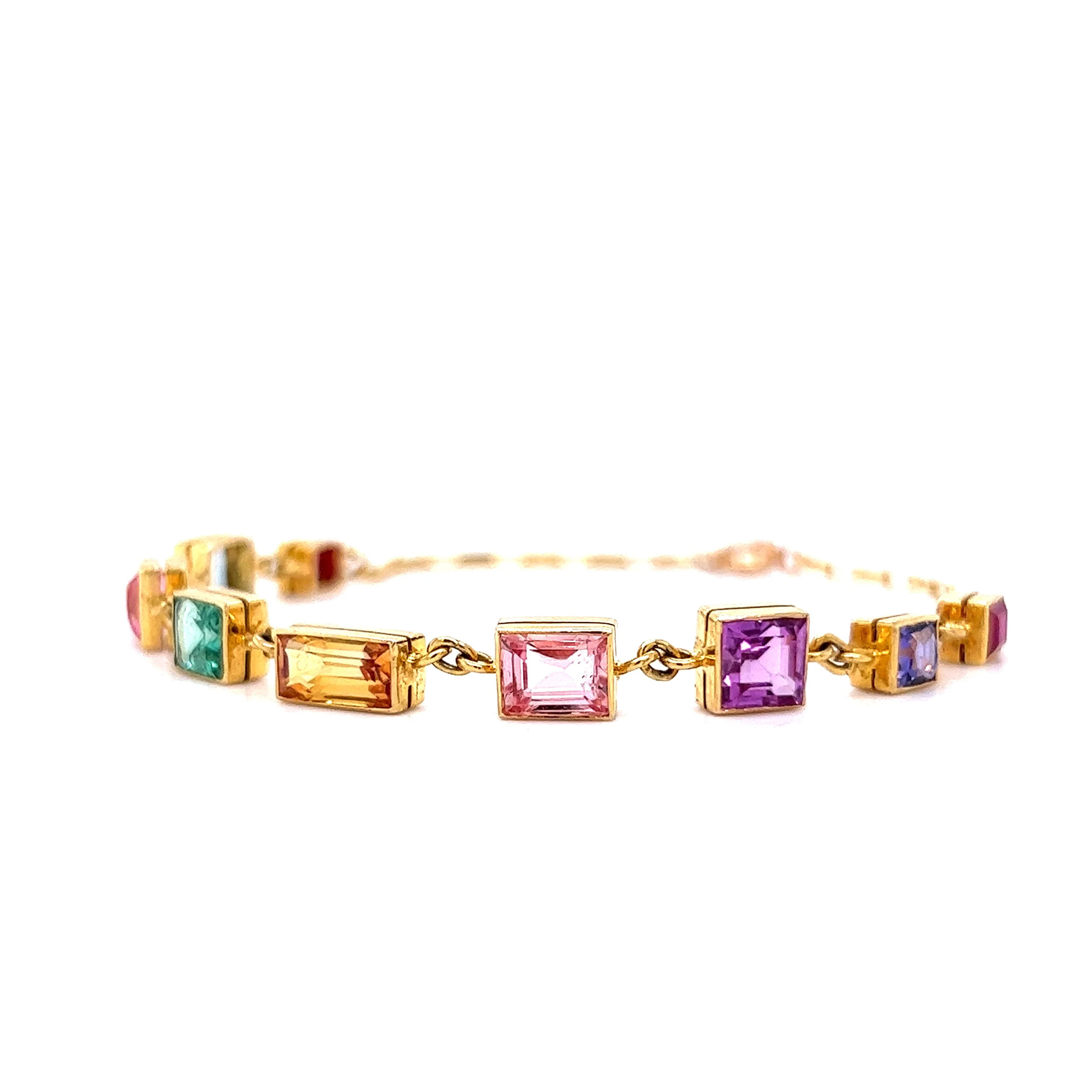 .57 Multi-Stone Bracelet in 14k Yellow Gold - Image 2
