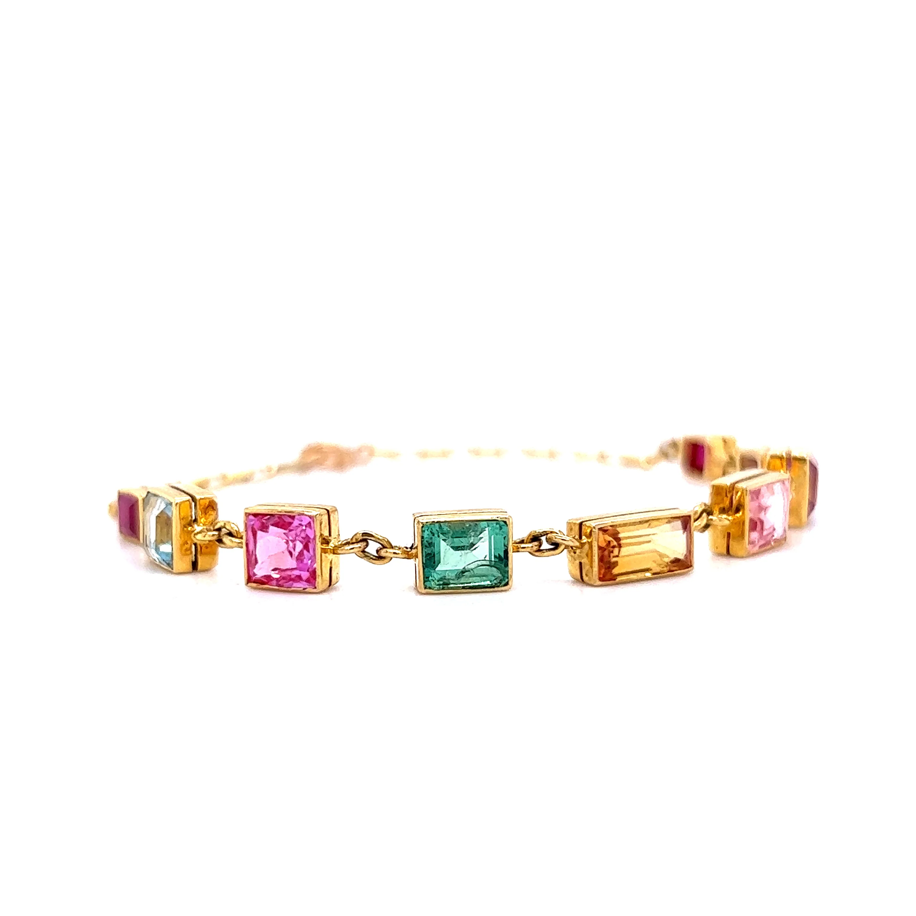 .57 Multi-Stone Bracelet in 14k Yellow Gold - Image 3