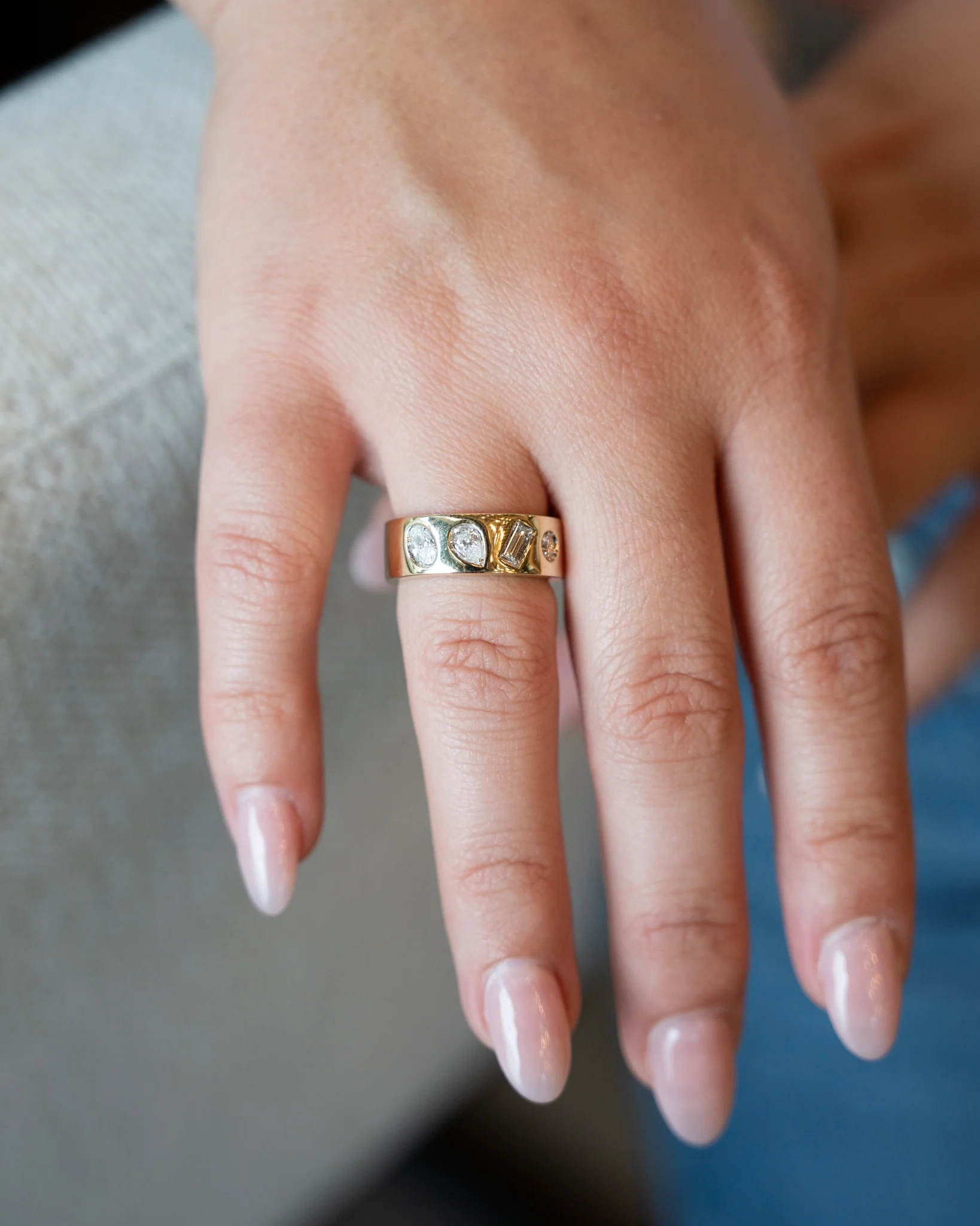 .57 Multi-Cut Diamond Cocktail Ring in 14k - Image 7