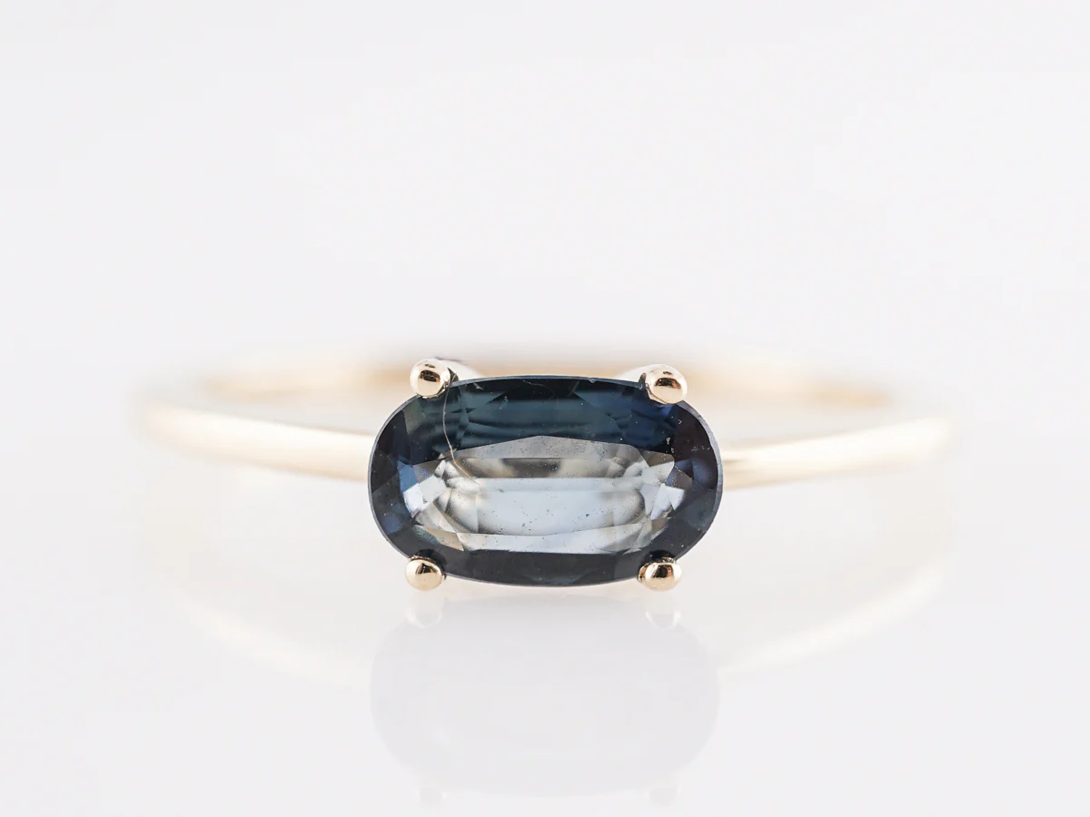 .58 Solitaire Sapphire Engagement Ring in 14K Yellow Gold