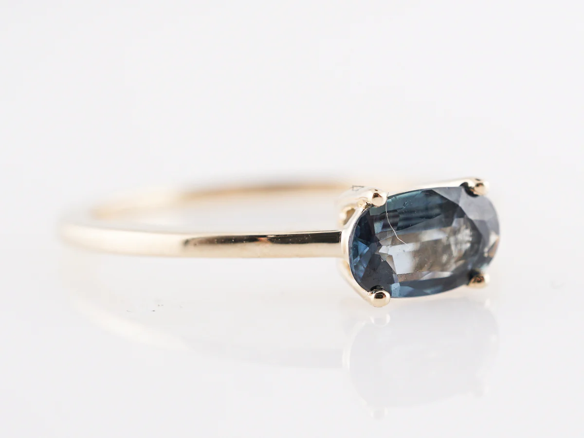 .58 Solitaire Sapphire Engagement Ring in 14K Yellow Gold - Image 3