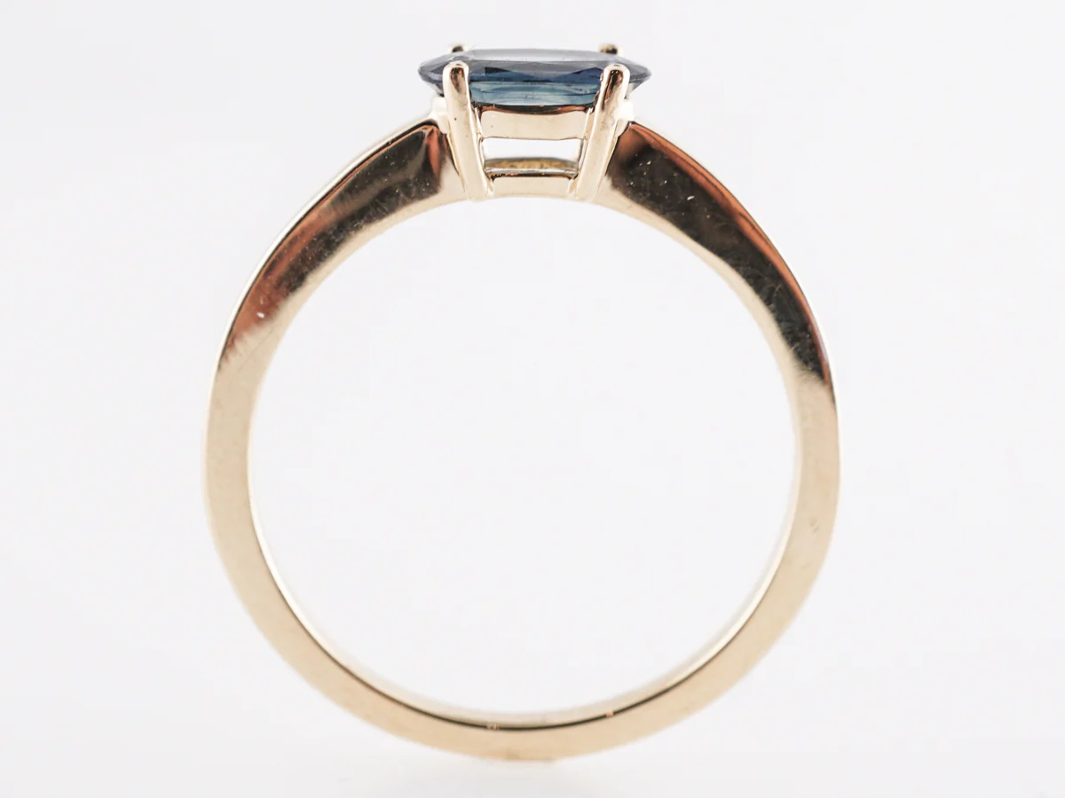 .58 Solitaire Sapphire Engagement Ring in 14K Yellow Gold - Image 4