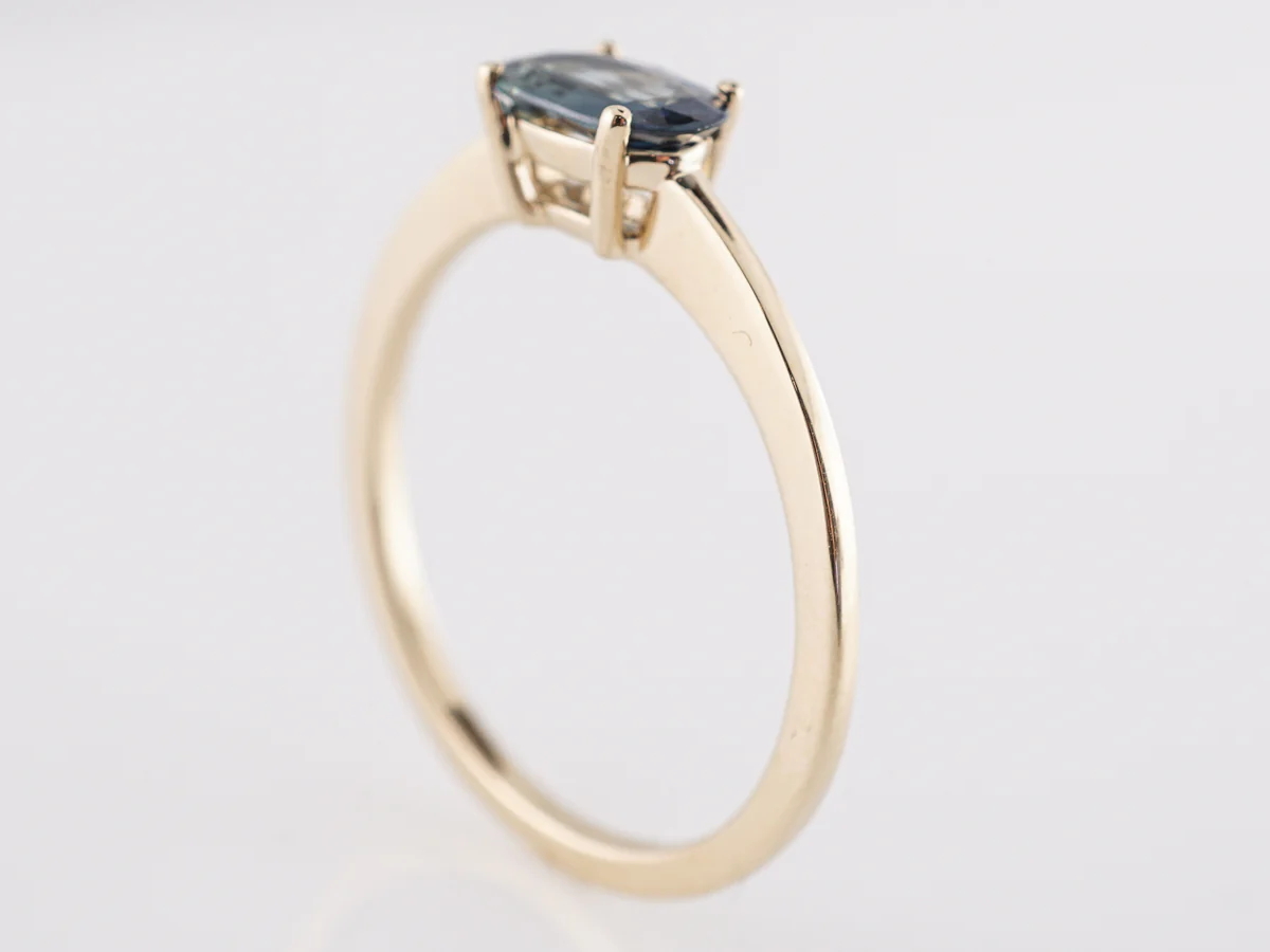 .58 Solitaire Sapphire Engagement Ring in 14K Yellow Gold - Image 5