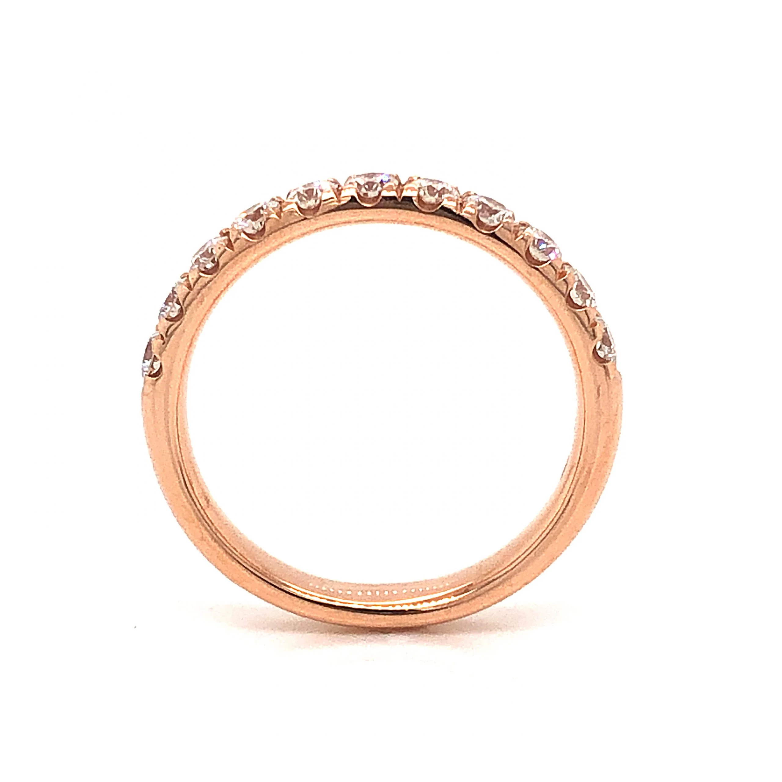 .59 Half-Eternity Diamond Wedding Band in 14k Rose Gold - Image 4