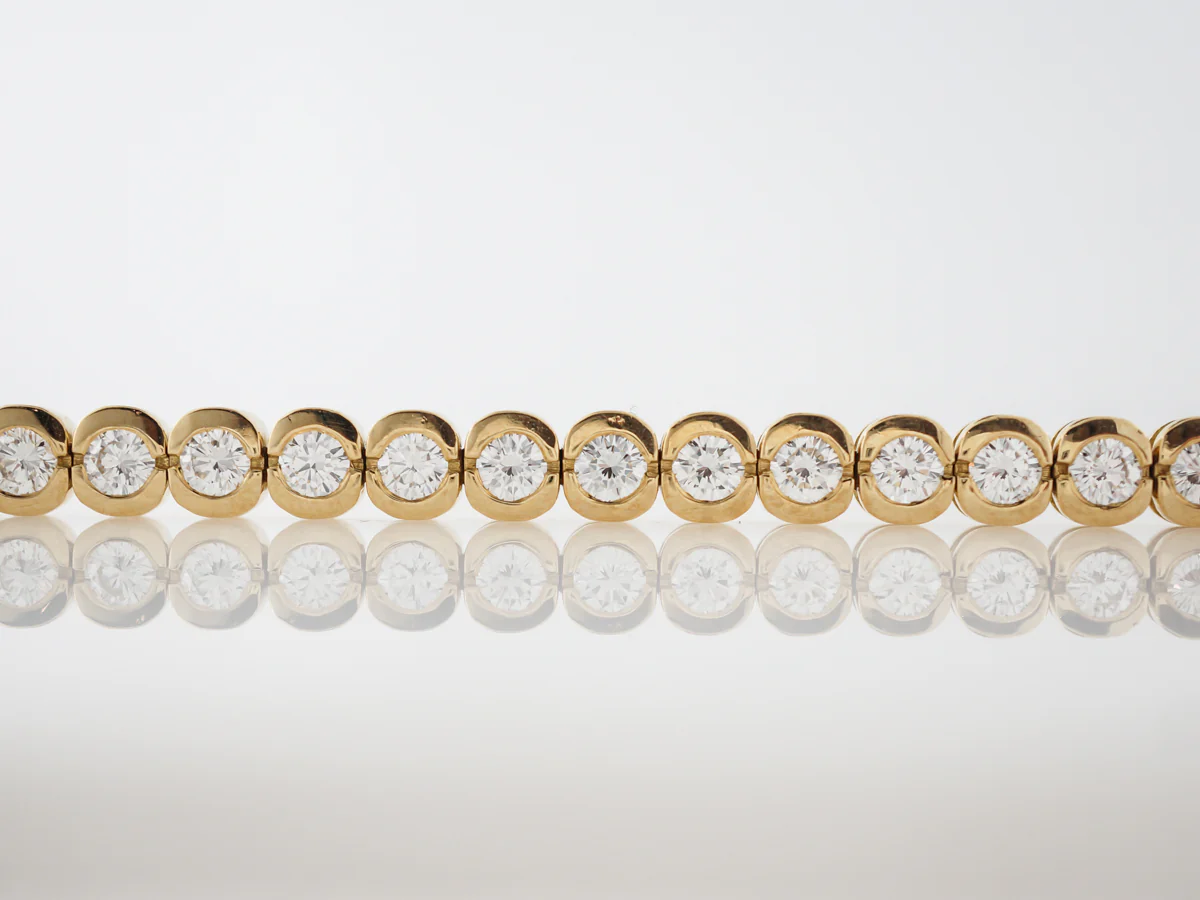 5ct Diamond Tennis Bracelet in Yellow Gold - Image 3
