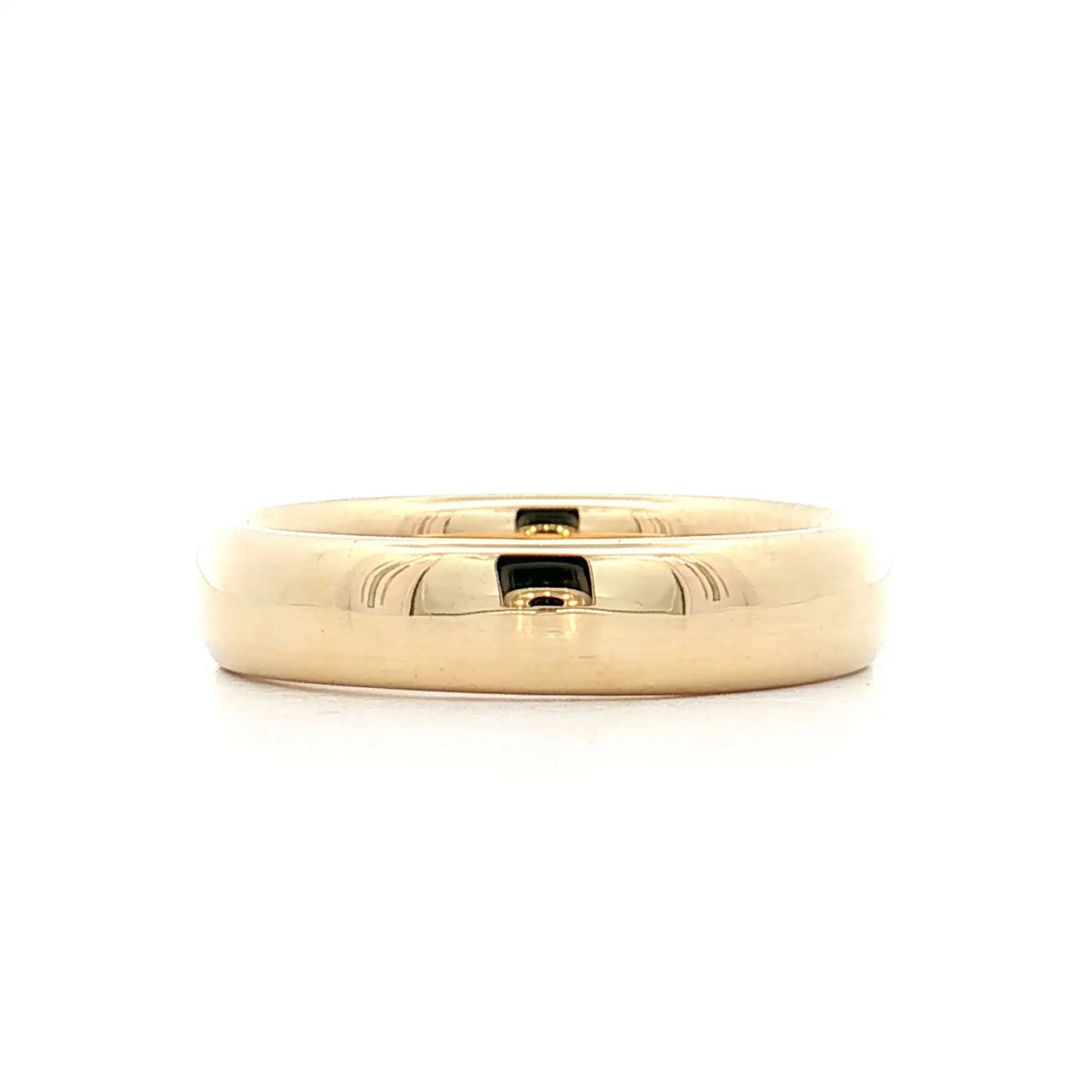 5mm Mens Eurodome Wedding Band 14k Yellow Gold
