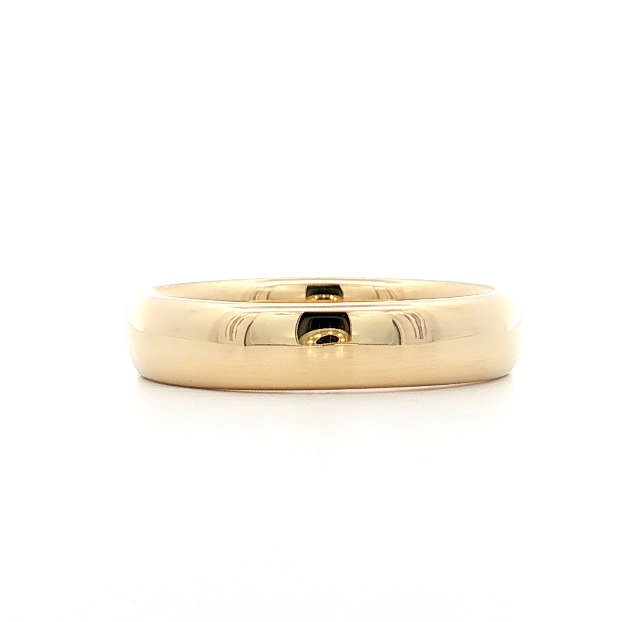5mm Mens Eurodome Wedding Band 14k Yellow Gold - Image 2