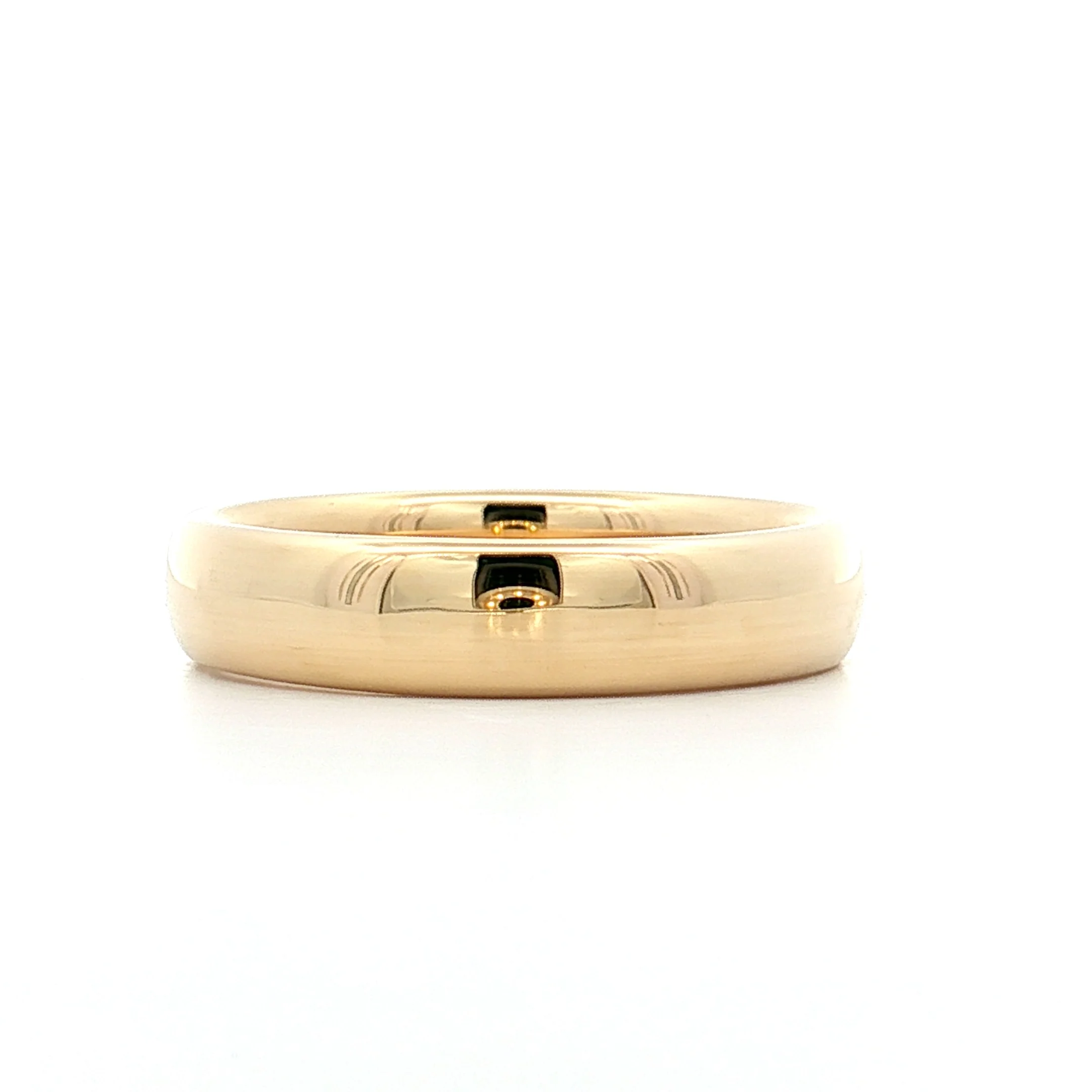 5mm Mens Eurodome Wedding Band 14k Yellow Gold - Image 3