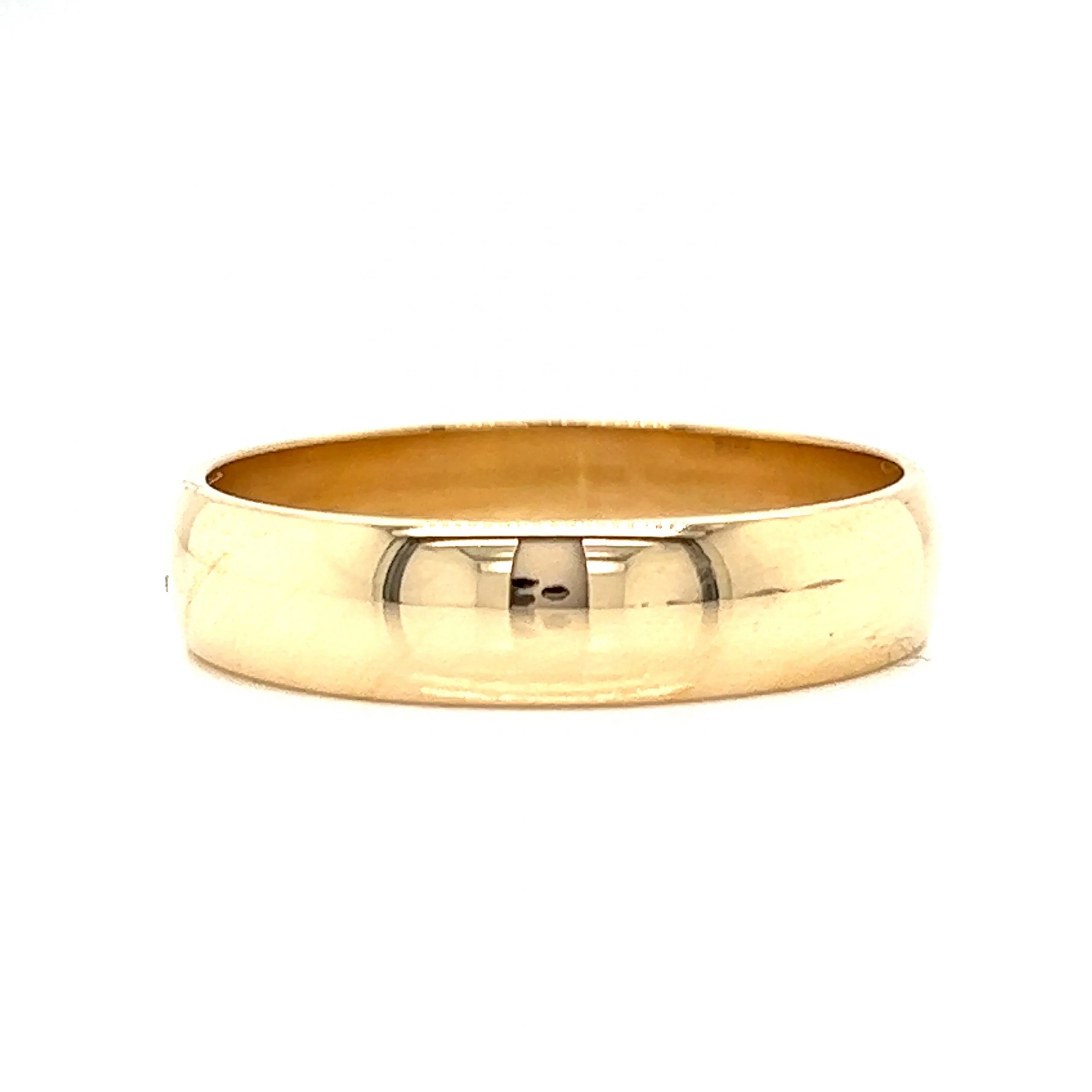 5mm Men's High Polish Wedding Band in 14k Yellow Gold - Image 2