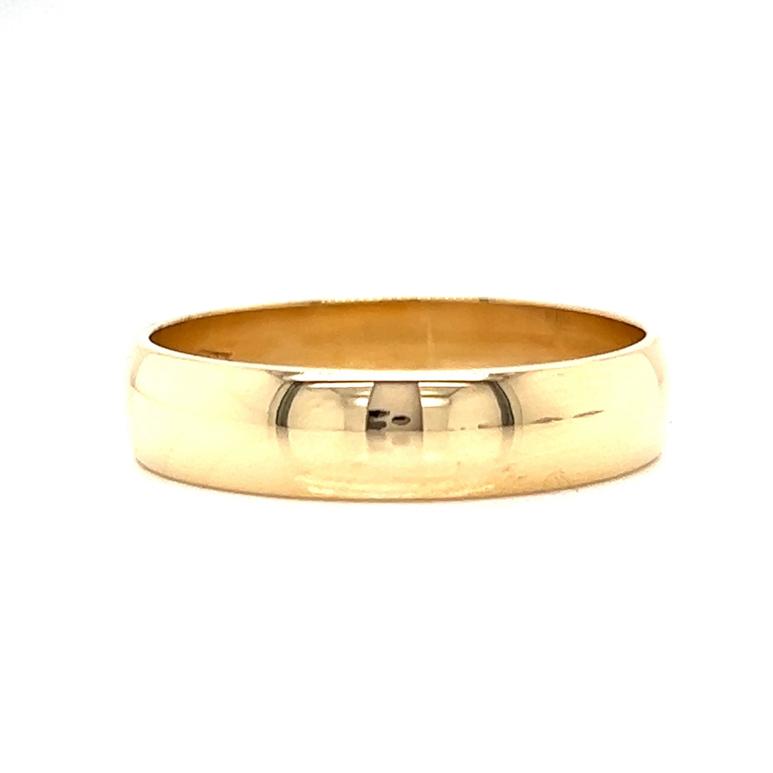 5mm Men's High Polish Wedding Band in 14k Yellow Gold - Image 3