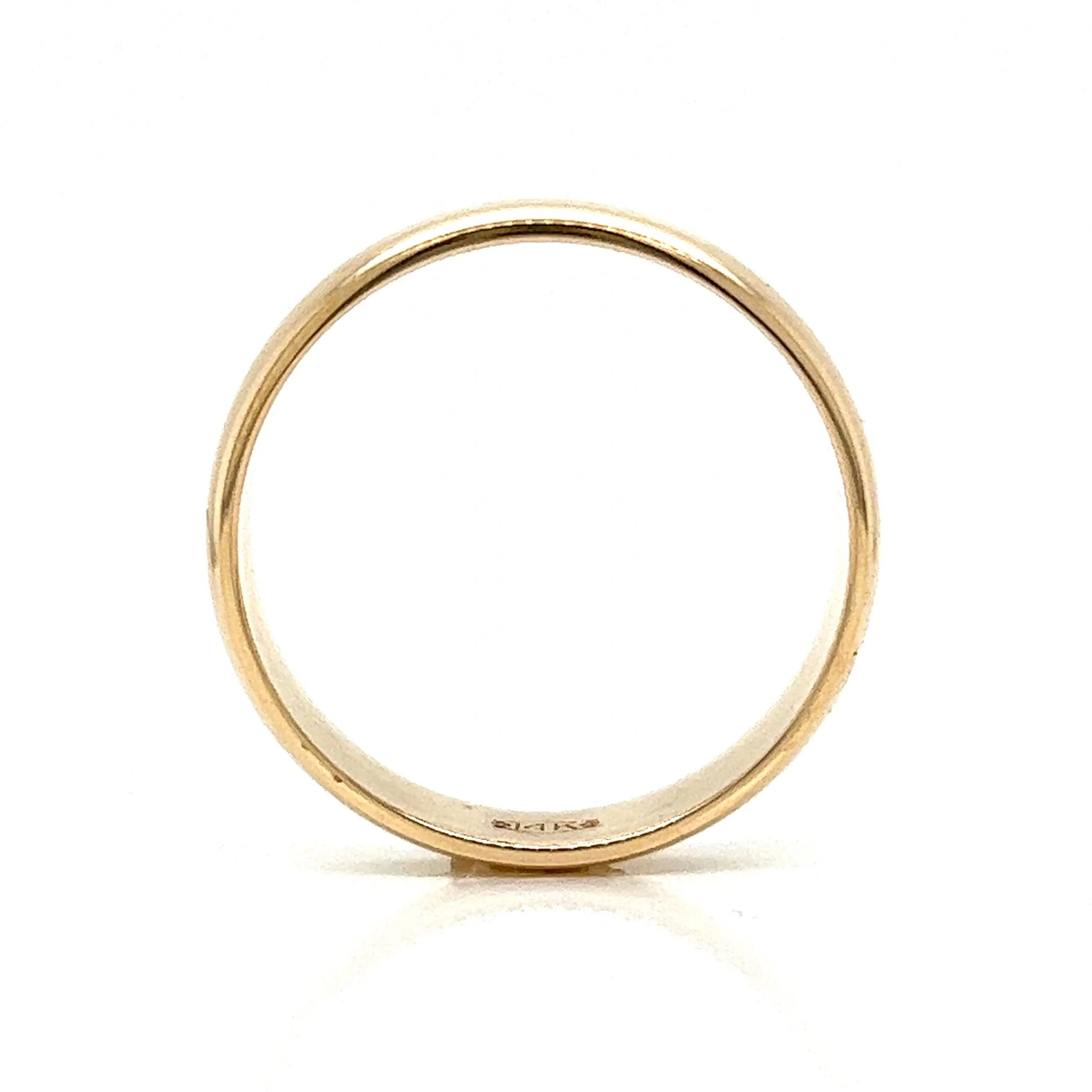 5mm Men's High Polish Wedding Band in 14k Yellow Gold - Image 4