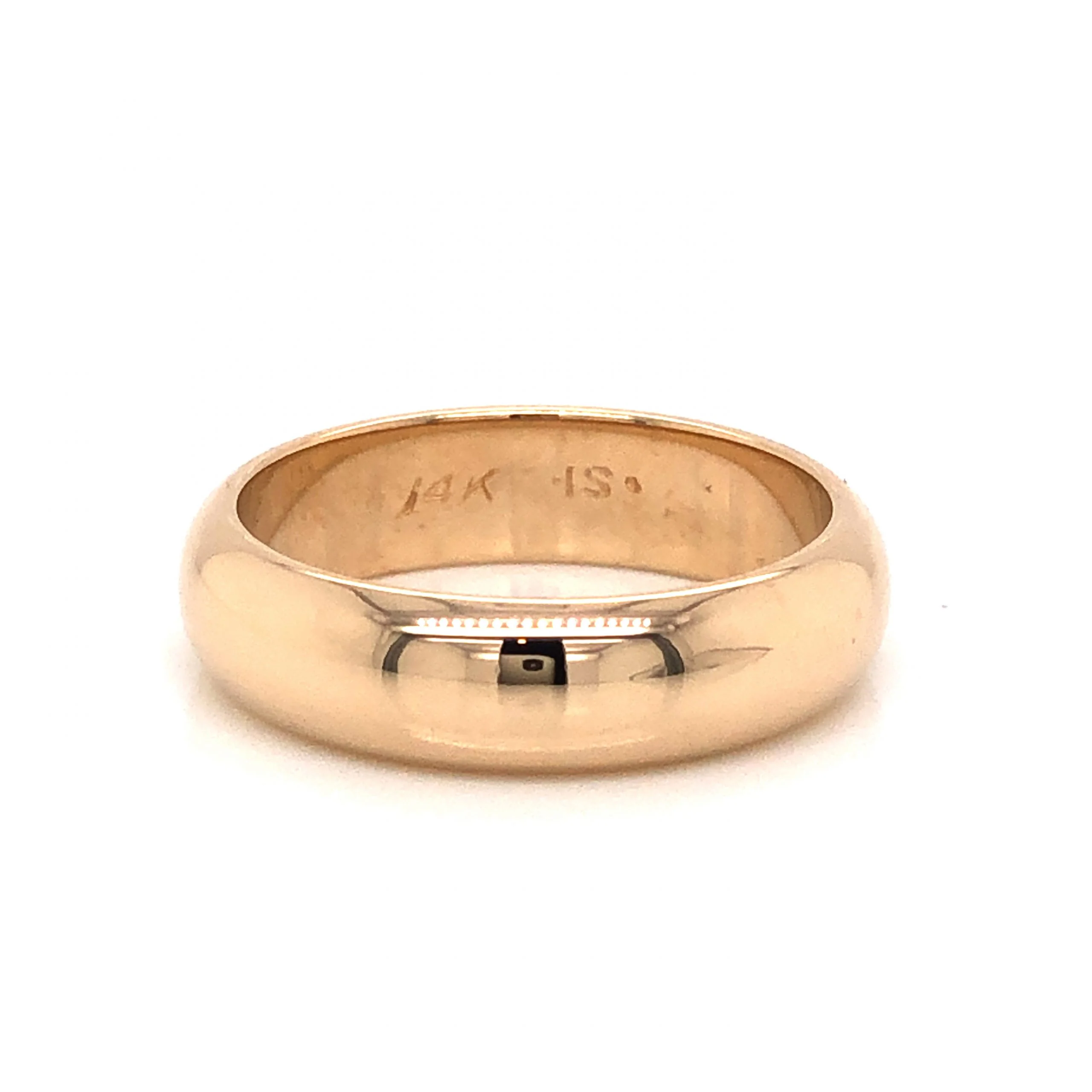 5mm Modern Wedding Band in 14k Yellow Gold - Image 2