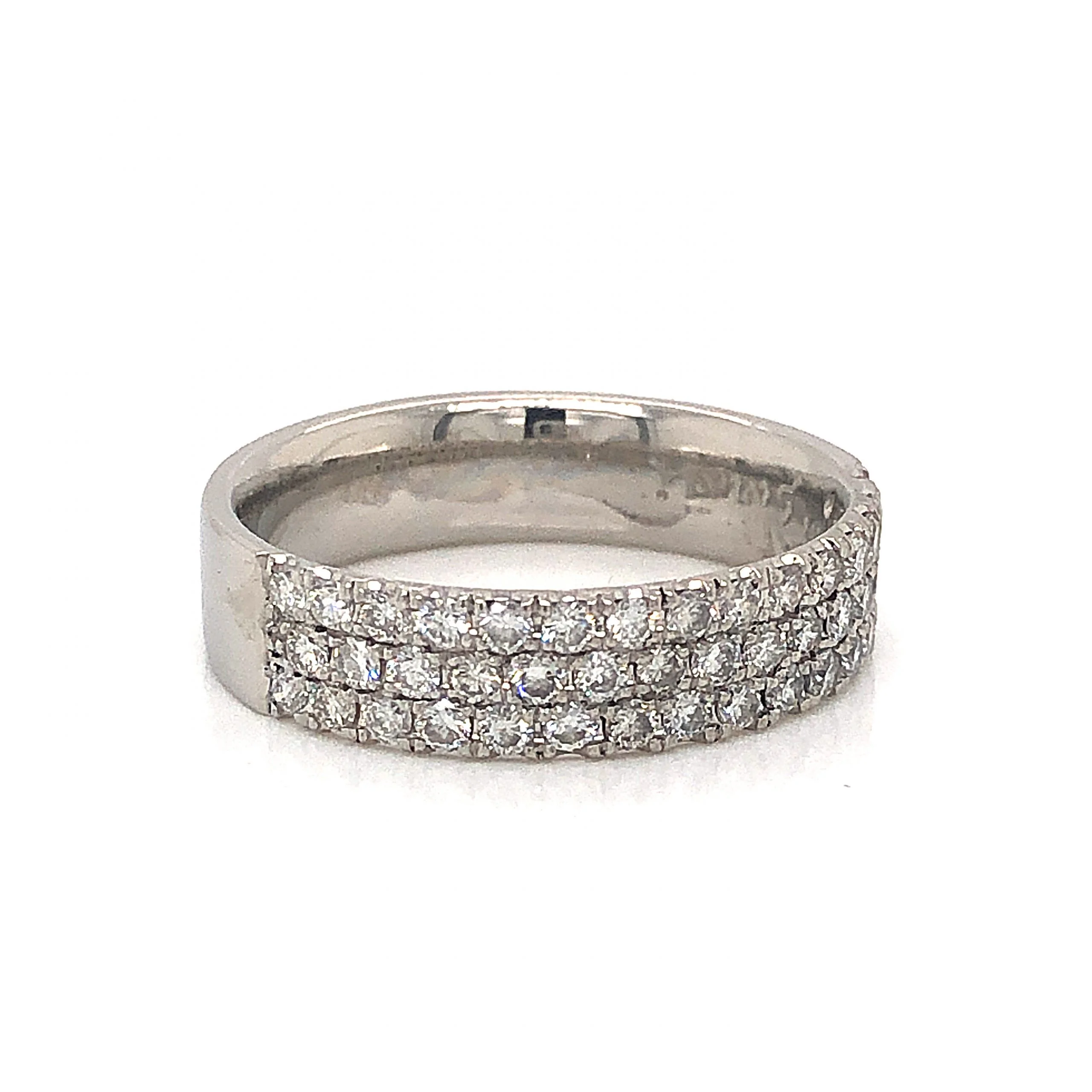 5mm Pave Diamond Stacking Band in Platinum - Image 3