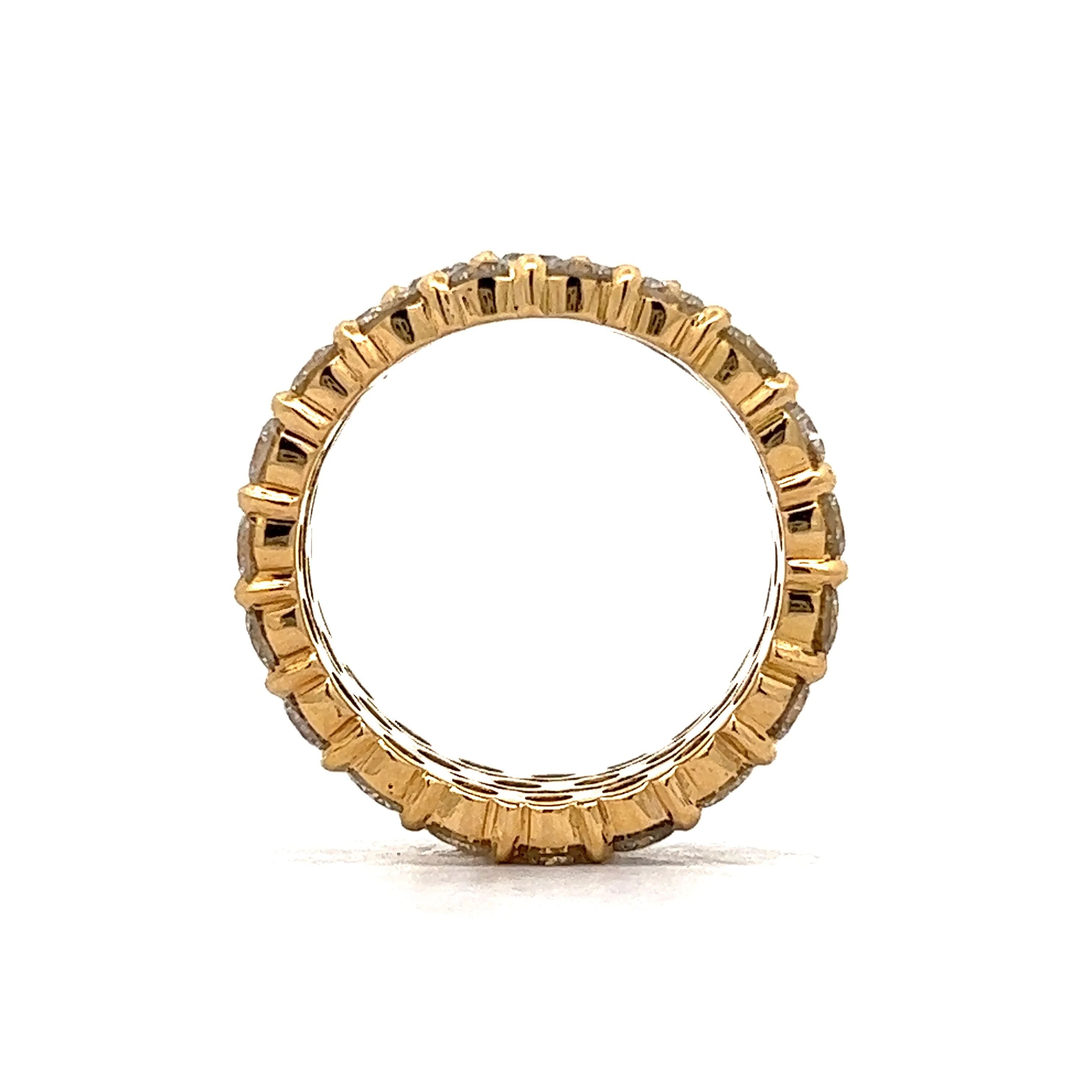 6.00 Stacked Diamond Cocktail Ring in 18k Yellow Gold - Image 4