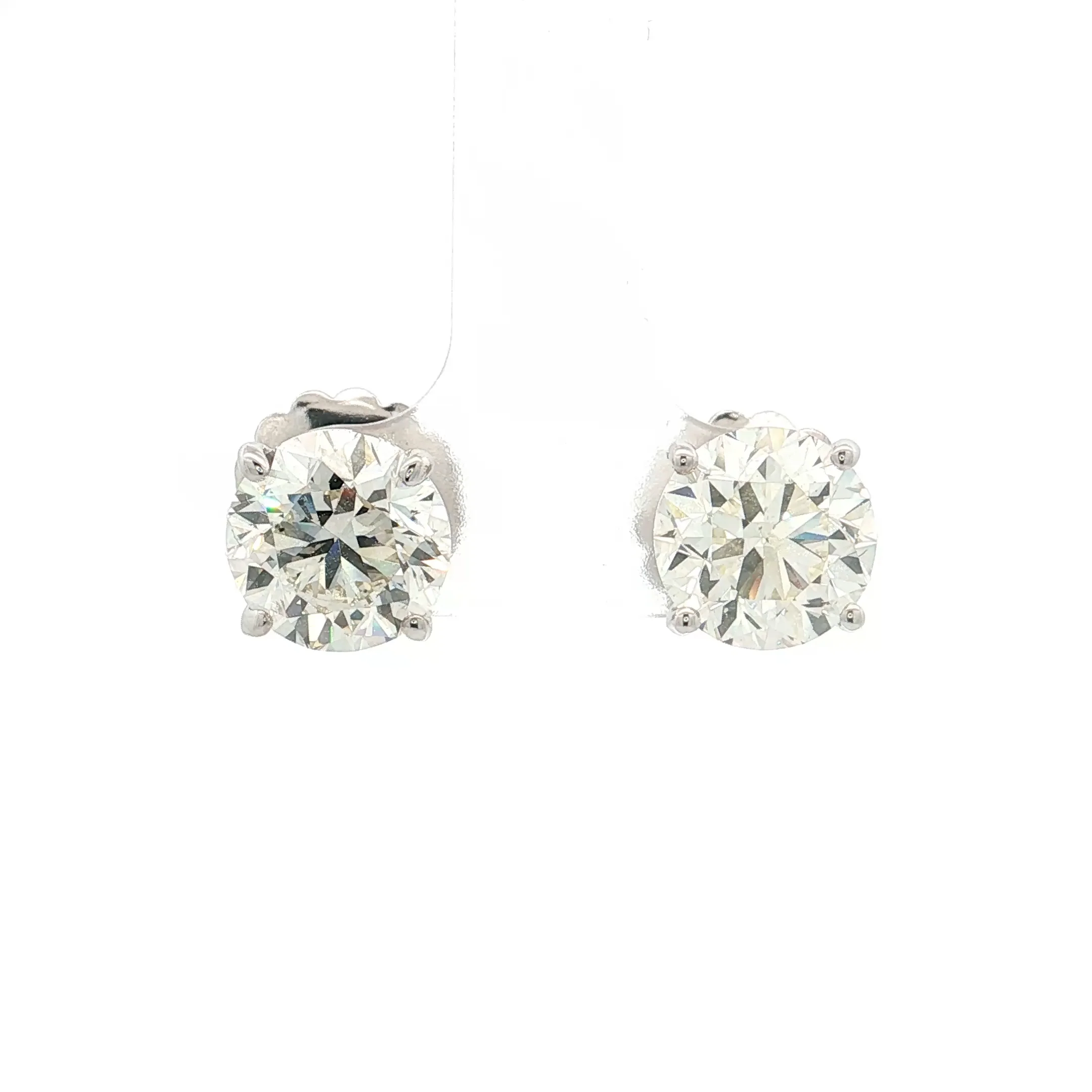 6.02 GIA Diamond Stud Earrings 18k White Gold