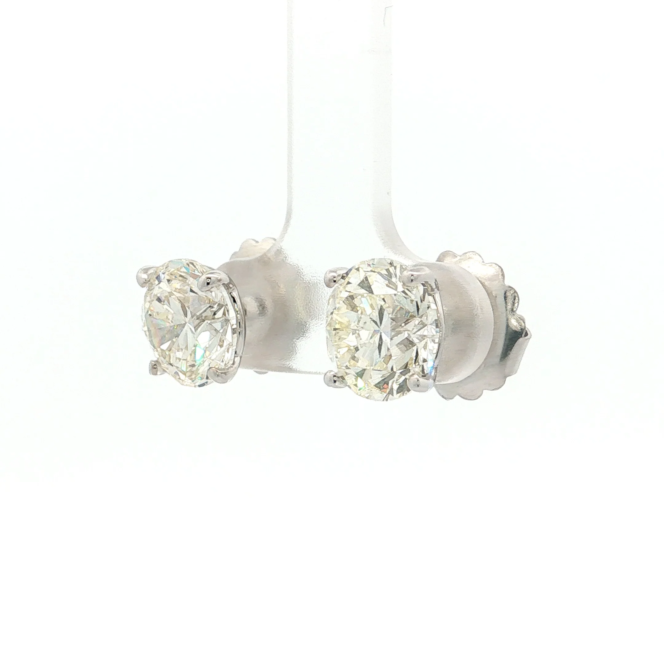 6.02 GIA Diamond Stud Earrings 18k White Gold - Image 2