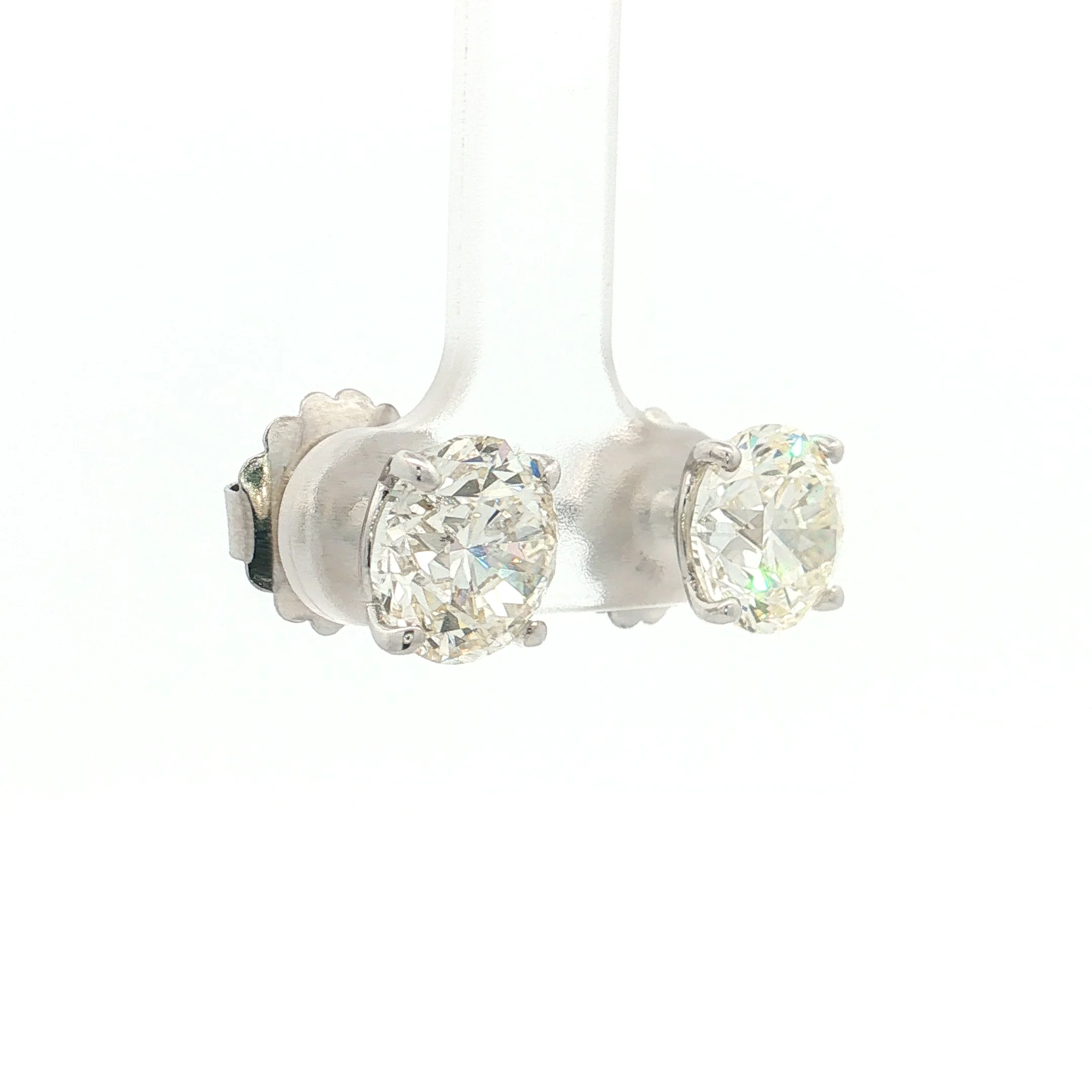 6.02 GIA Diamond Stud Earrings 18k White Gold - Image 3