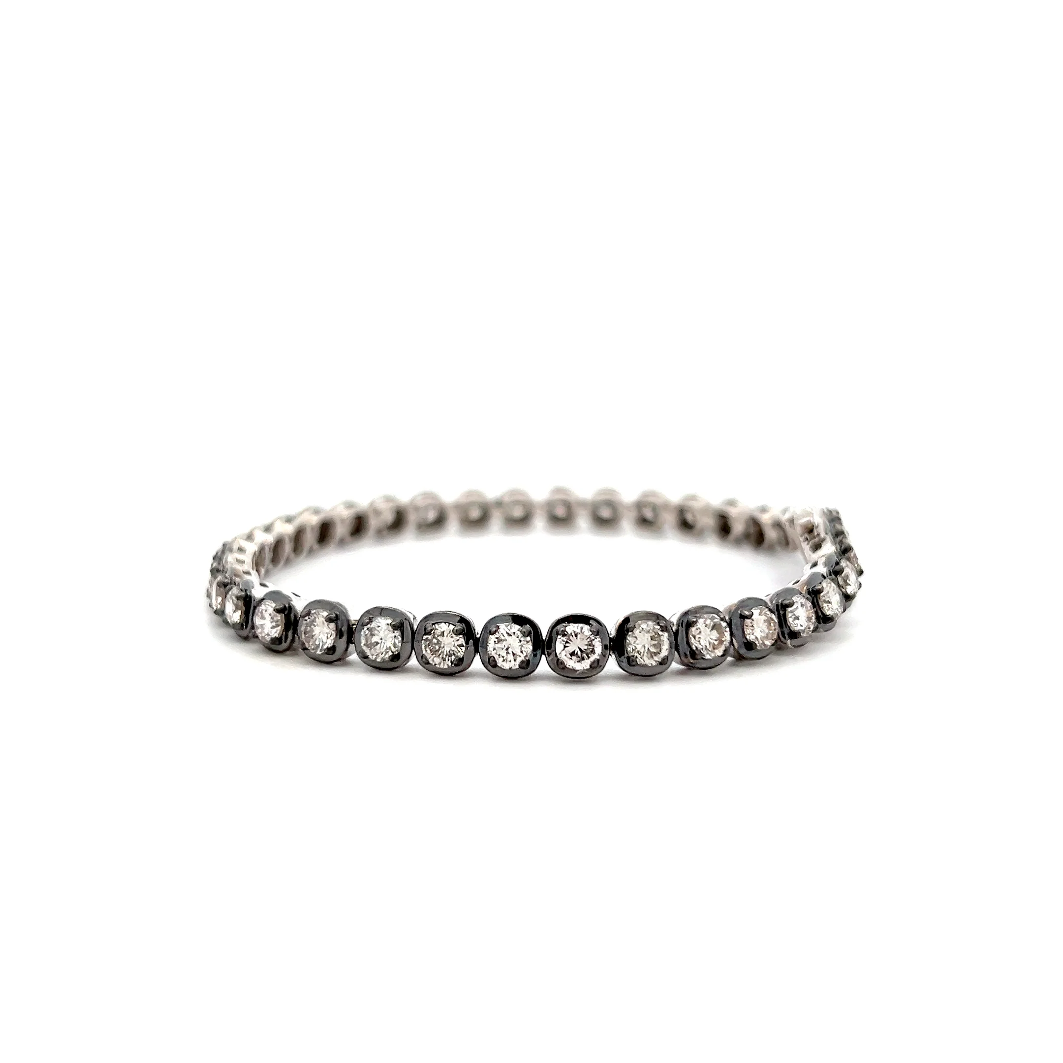 6.12 Diamond Tennis Bracelet in 14k White Gold - Image 2