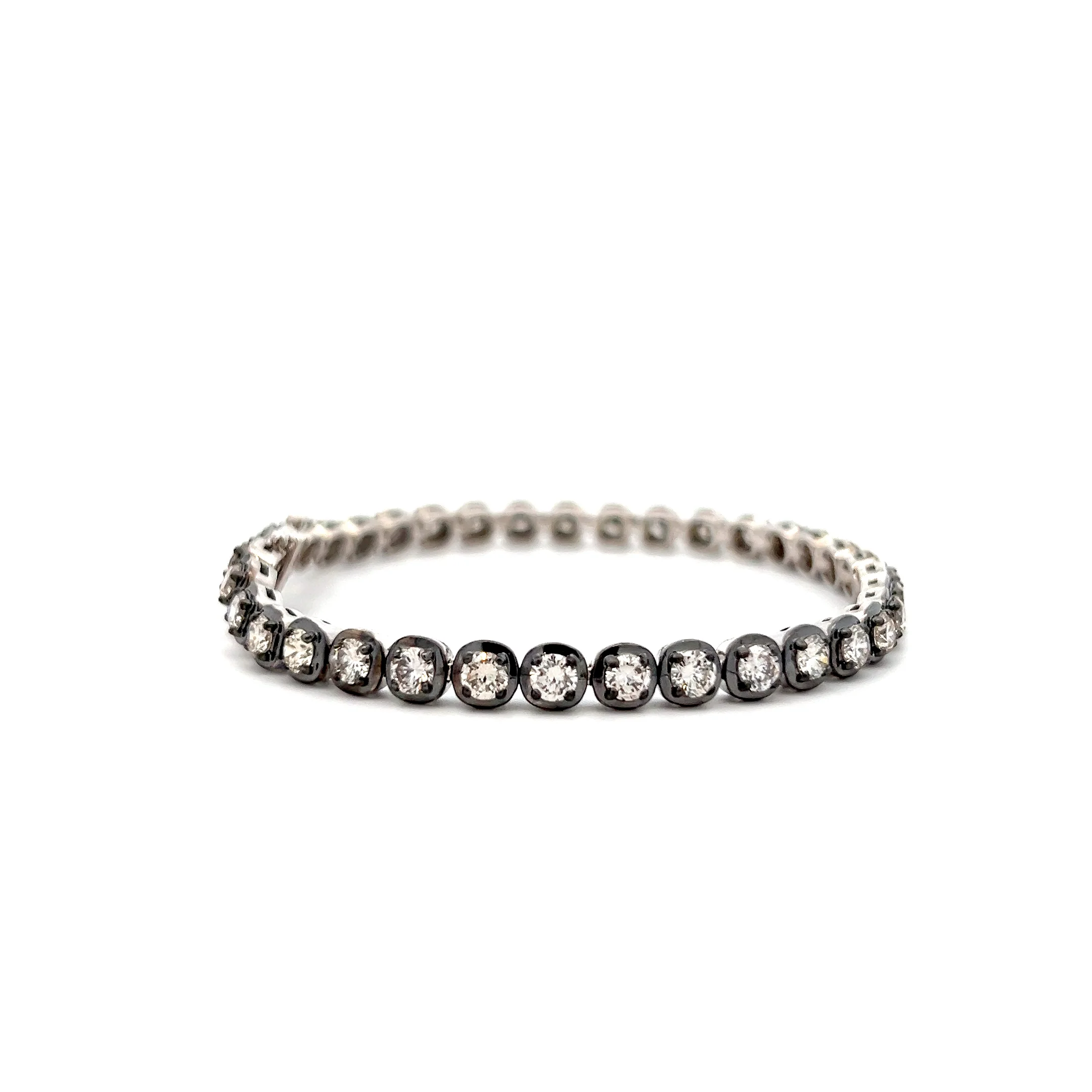 6.12 Diamond Tennis Bracelet in 14k White Gold - Image 3