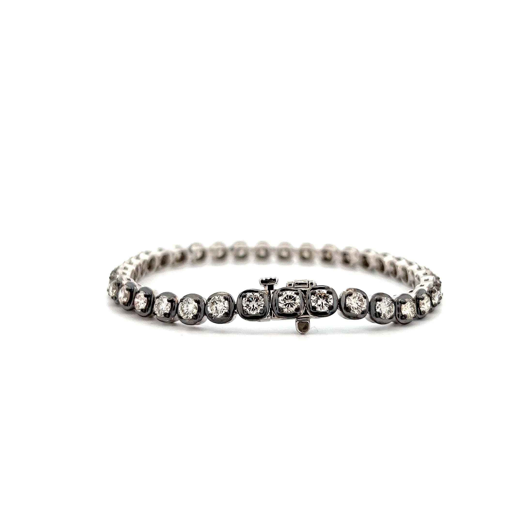 6.12 Diamond Tennis Bracelet in 14k White Gold - Image 4