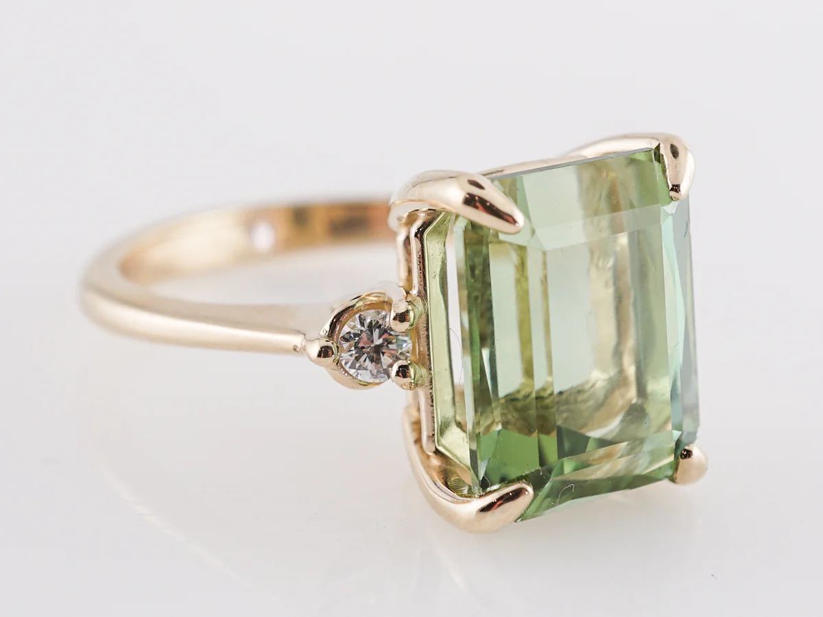 6.19 Tourmaline Cocktail Ring with Diamond Accents - Image 3