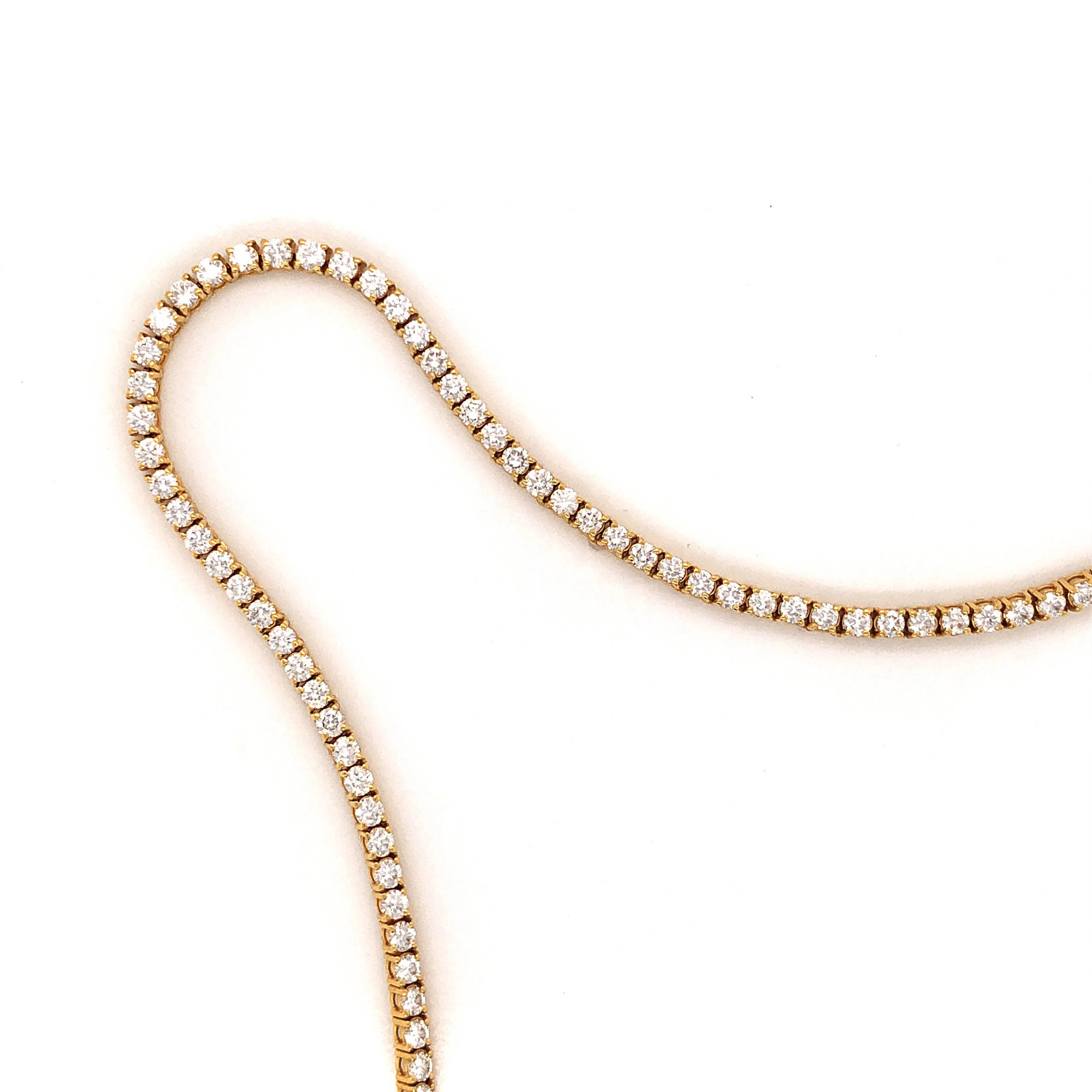6.20 Diamond Tennis Necklace in 18k Yellow Gold - Image 3