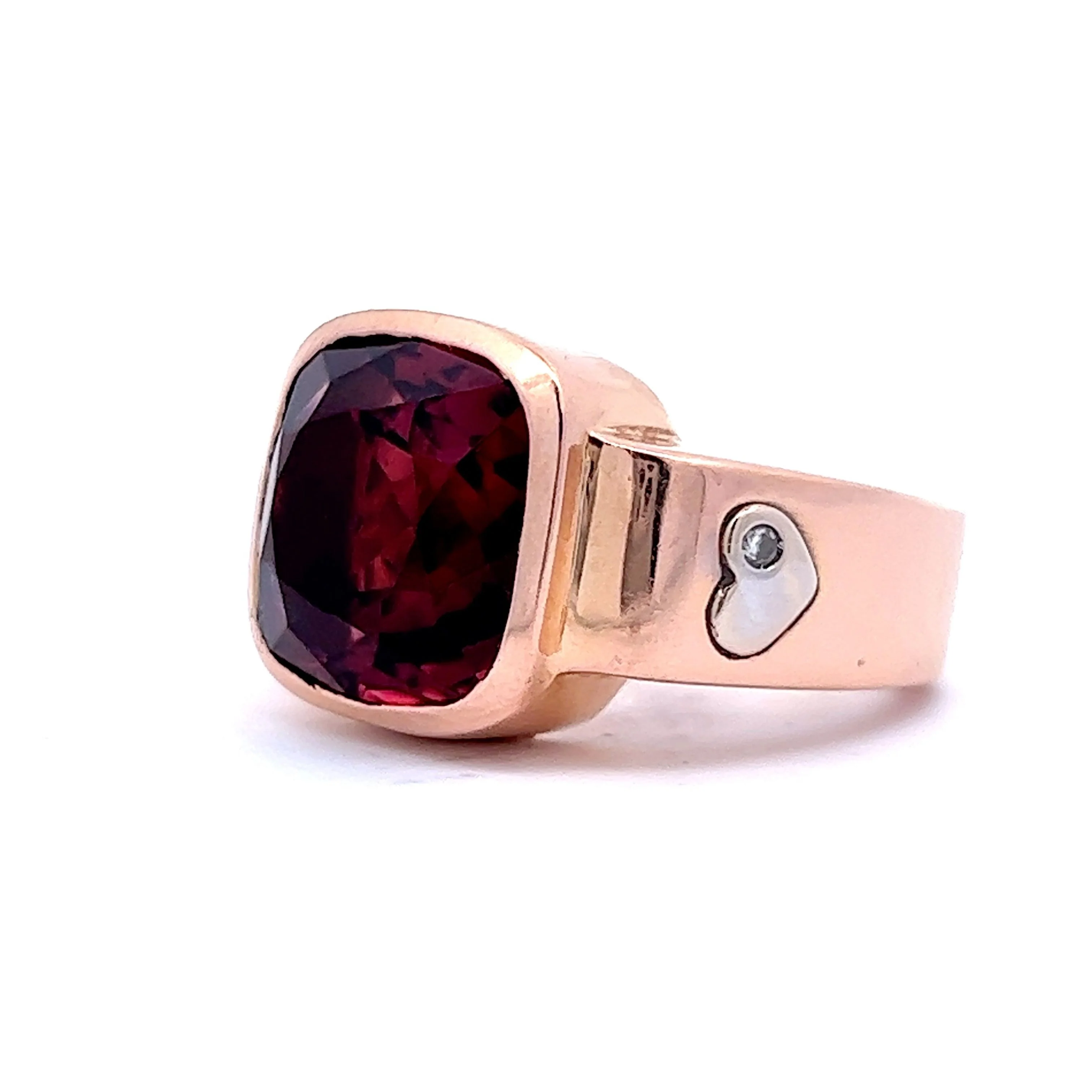 6.30 Bezel Set Tourmaline Cocktail Ring in 18k Rose Gold - Image 2