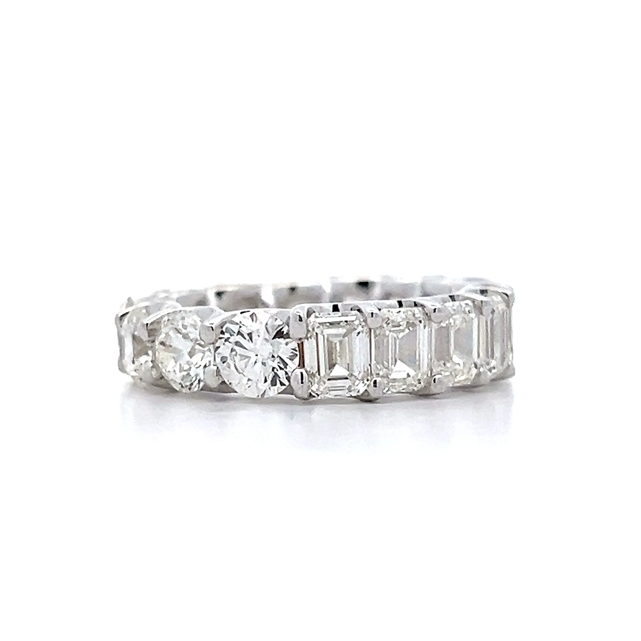 6.40 Diamond Eternity Wedding Band in 18k White Gold - Image 2
