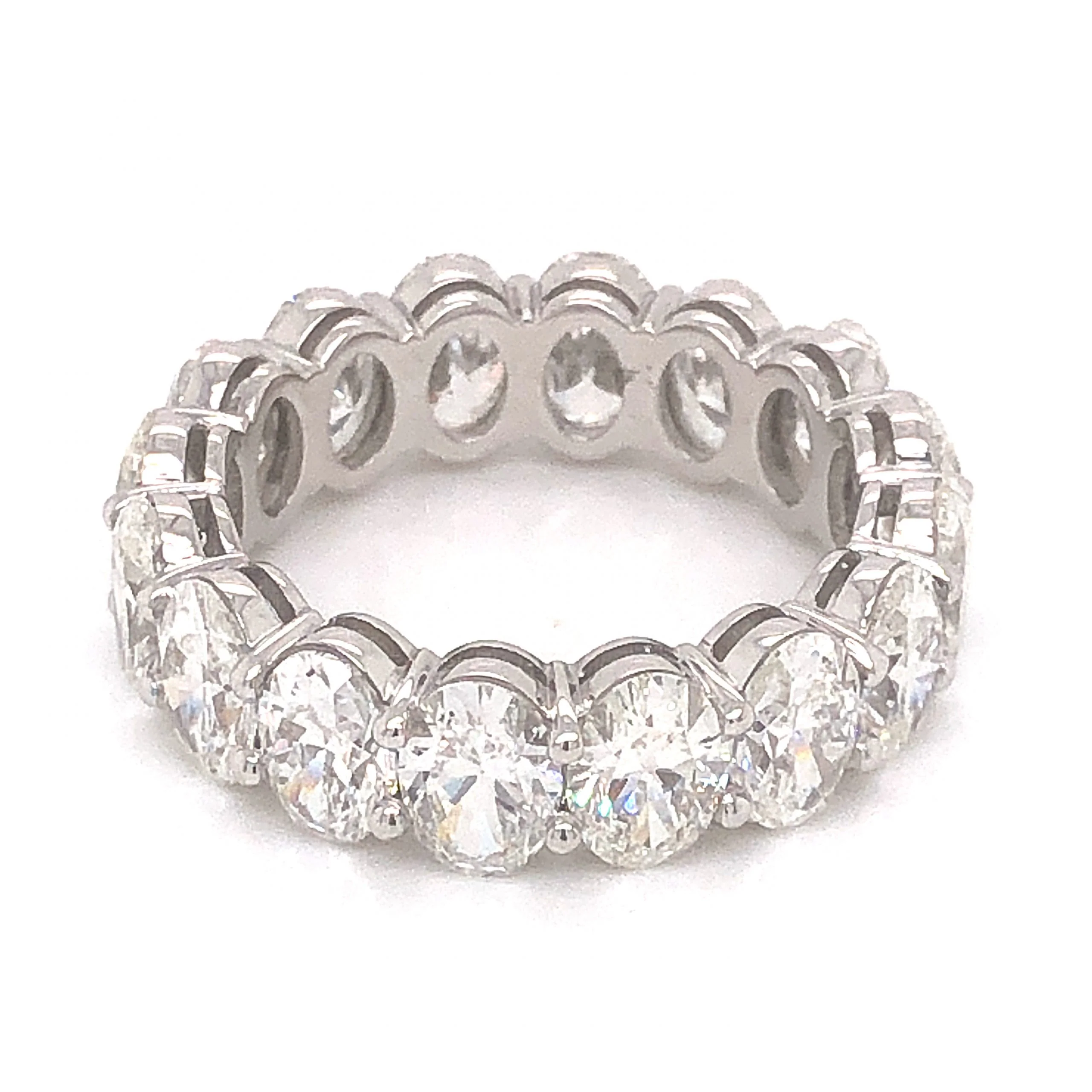 6.43 Oval Cut Diamond Band in 18k White Gold - Image 2