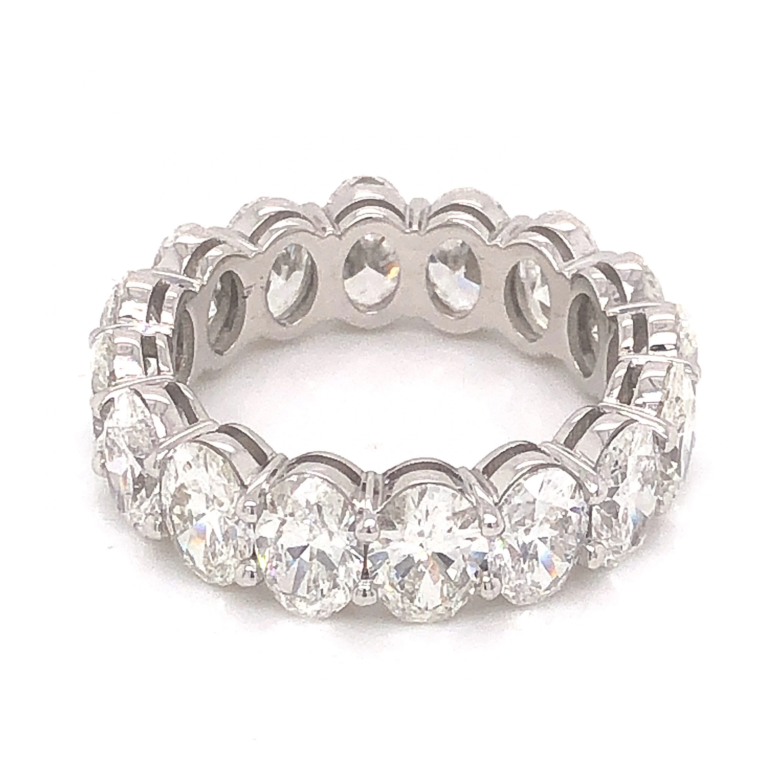6.43 Oval Cut Diamond Band in 18k White Gold - Image 3