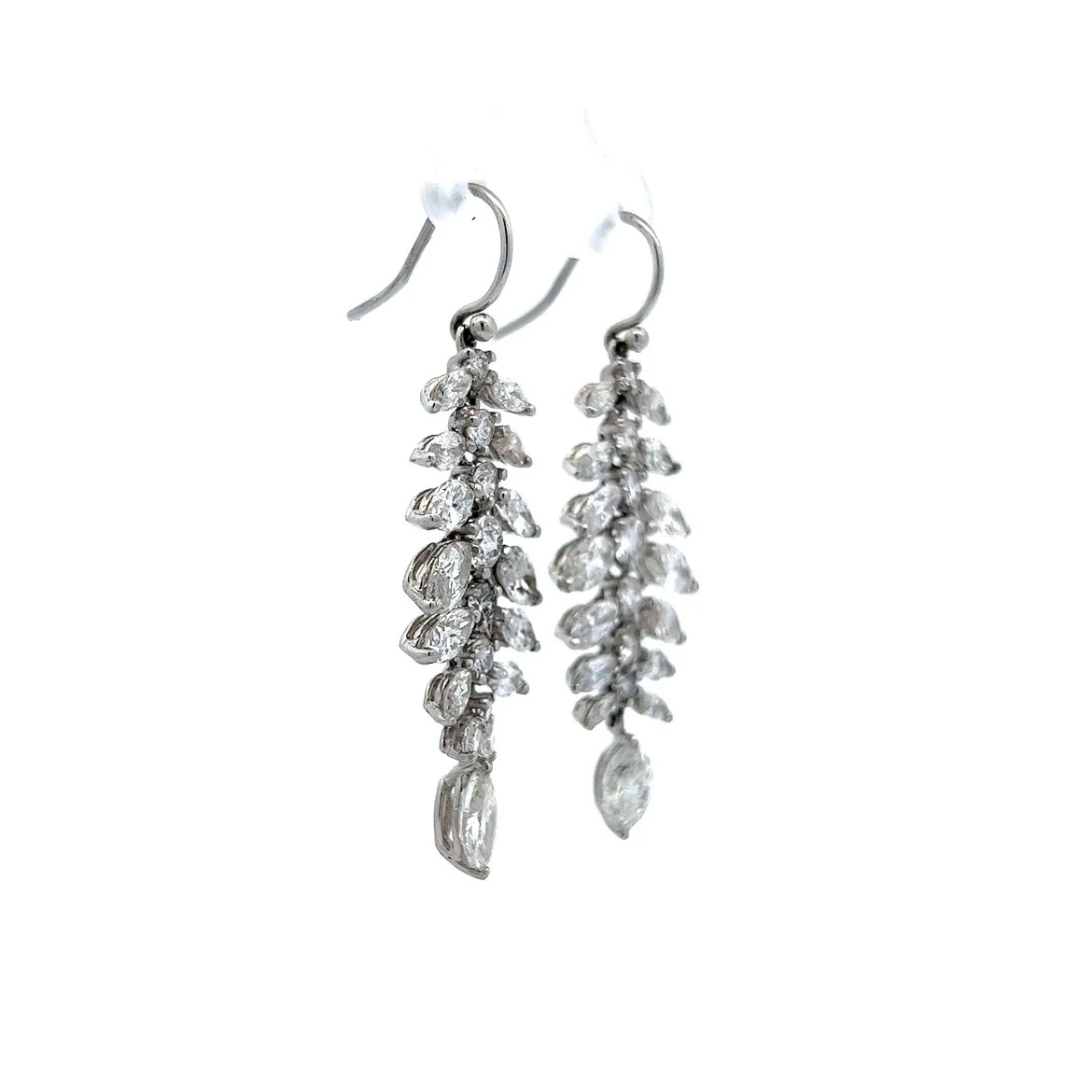 6.60 Carat Diamond Drop Earrings in Platinum - Image 3