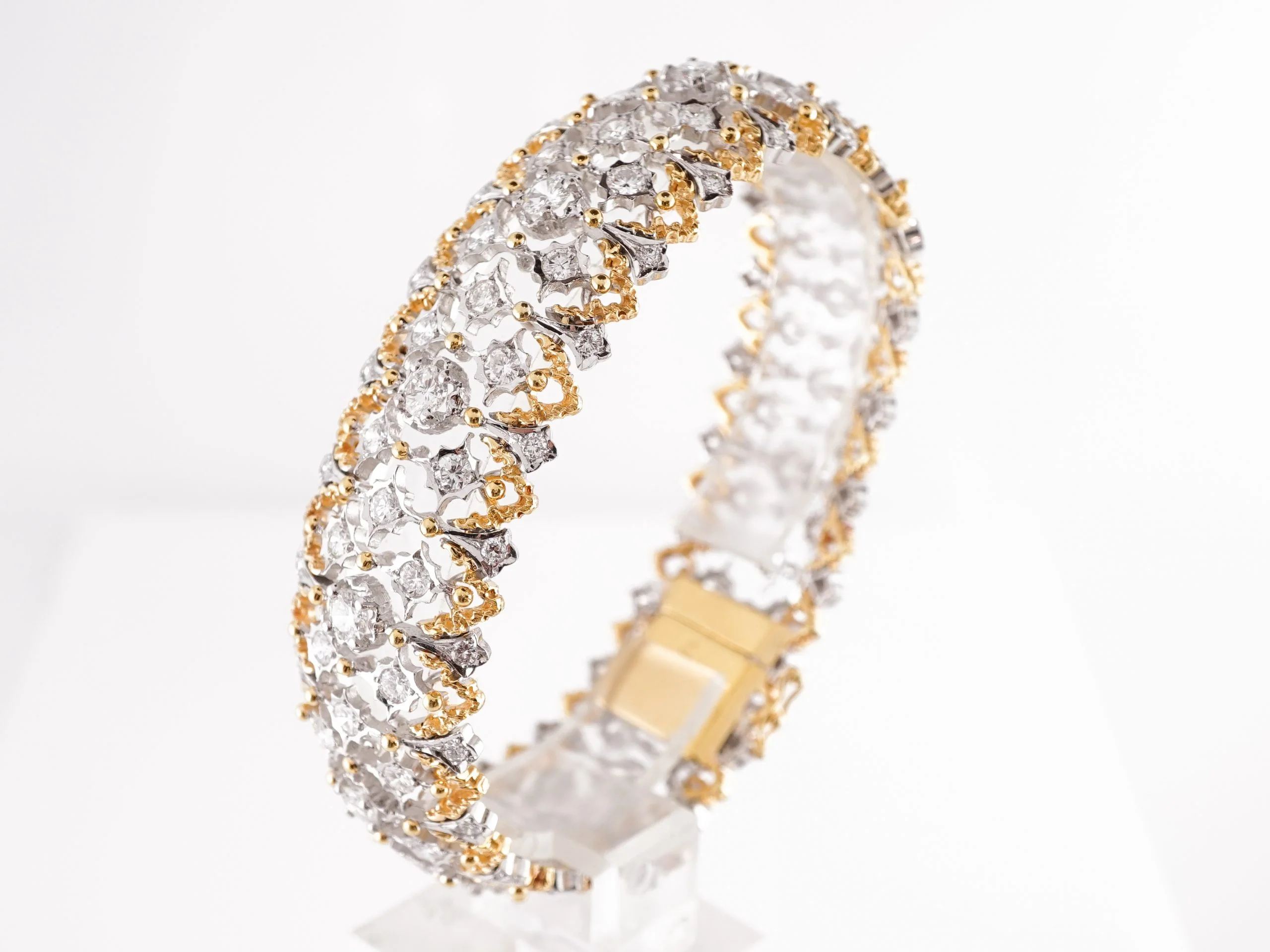 6.61 Round Brilliant Diamond Bracelet in 18K Yellow & White Gold - Image 2