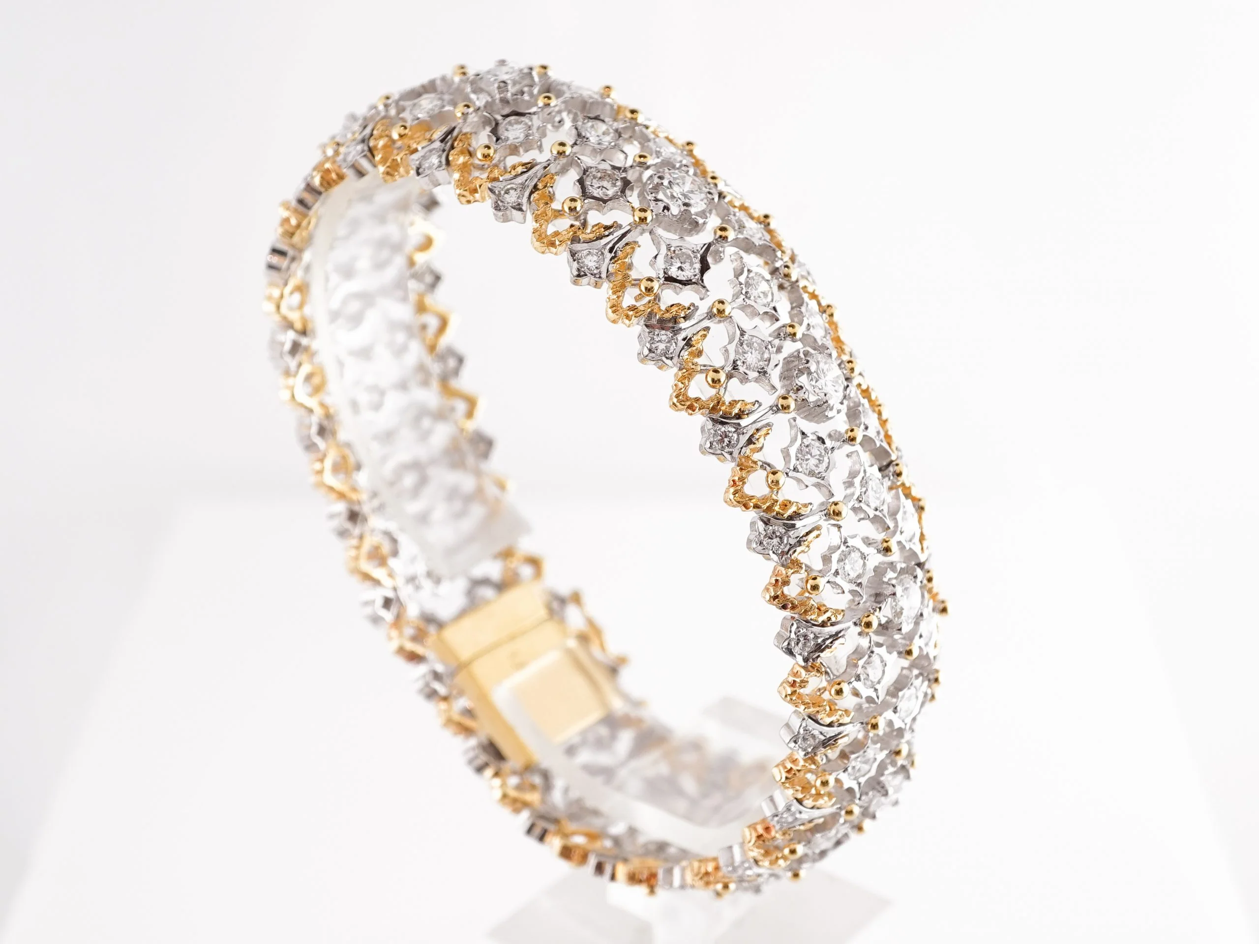 6.61 Round Brilliant Diamond Bracelet in 18K Yellow & White Gold - Image 3