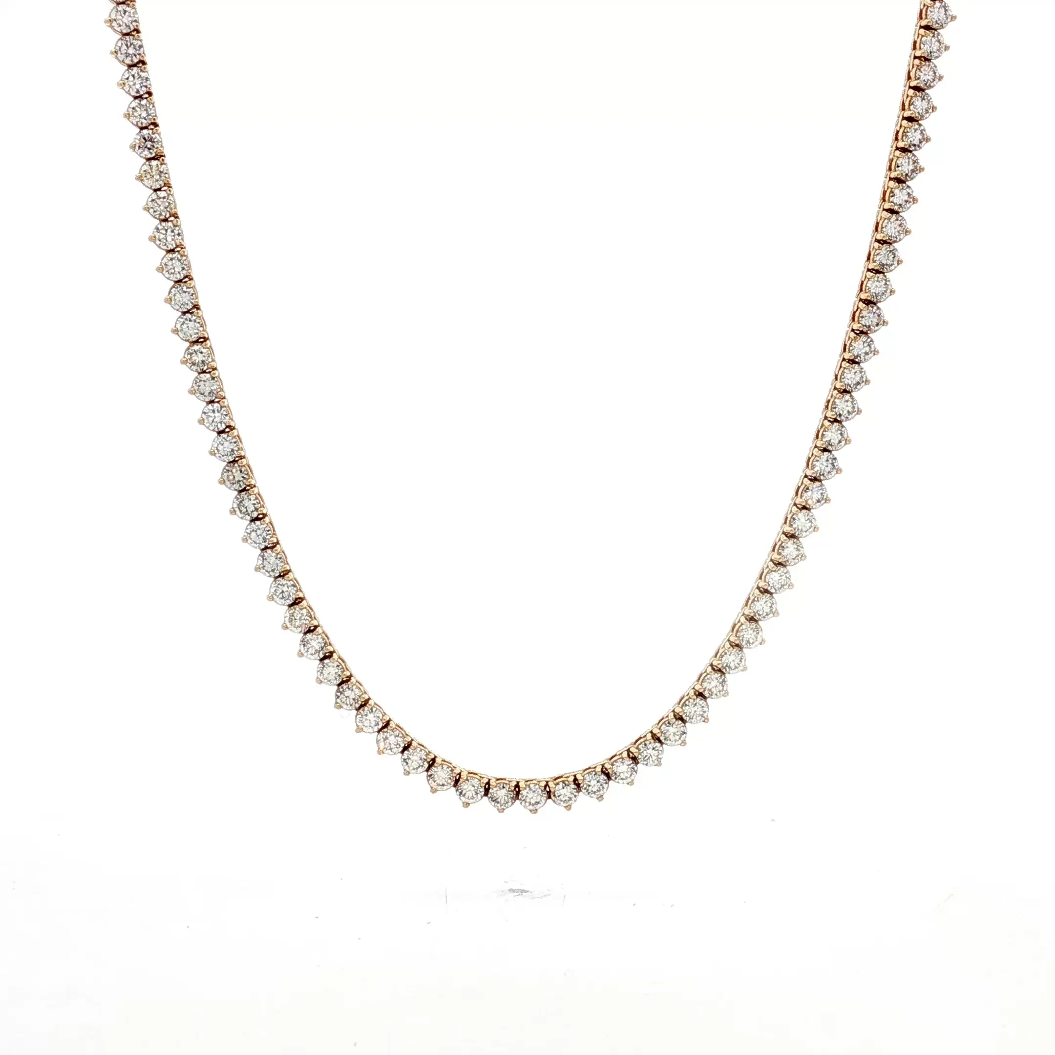 6 Carat Diamond Tennis Necklace in 14k Yellow Gold