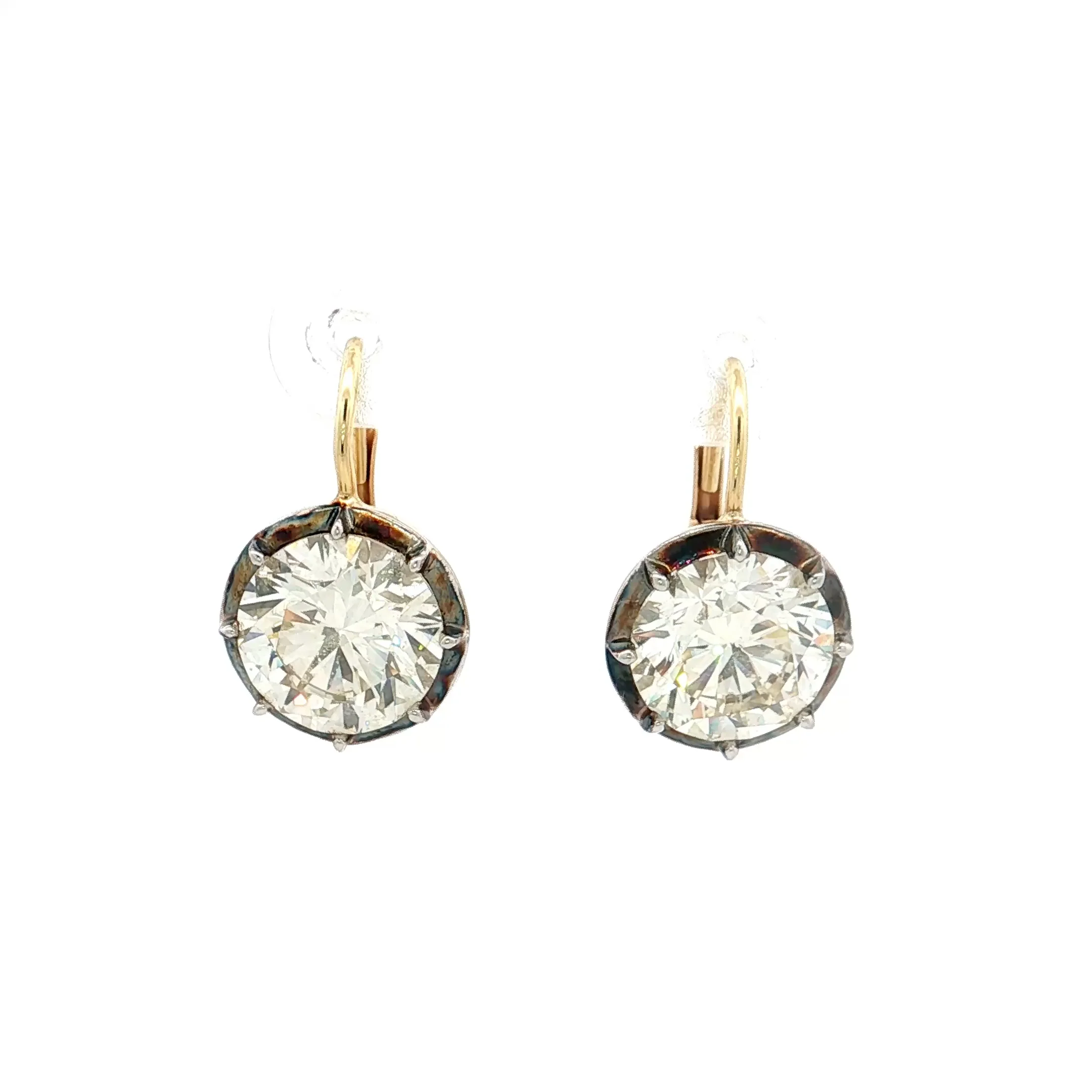 6 Carat GIA Diamond Dangle Earrings 18k/Platinum